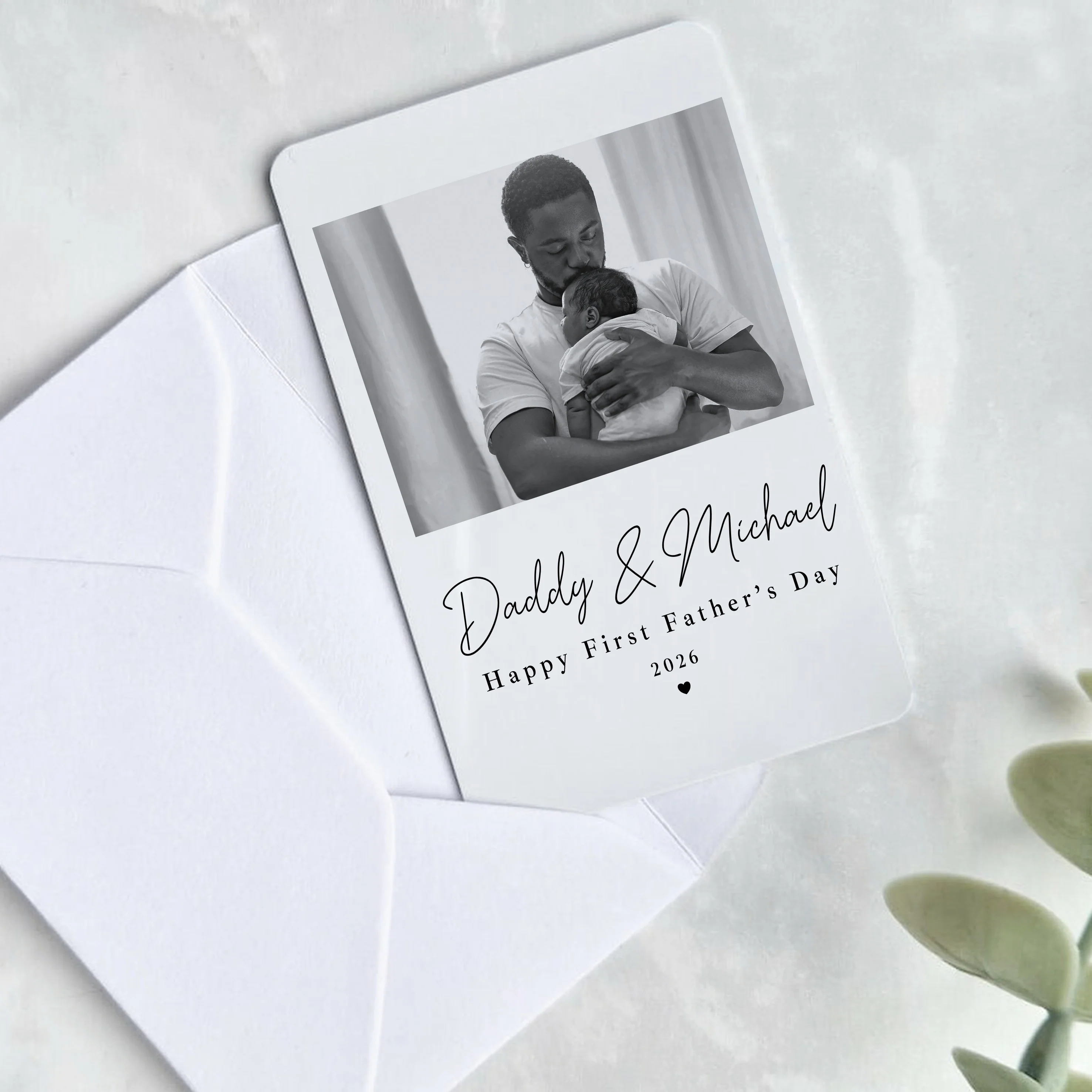 Personalised Photo Happy 1st Father's Day Daddy Wallet Card - Image 3