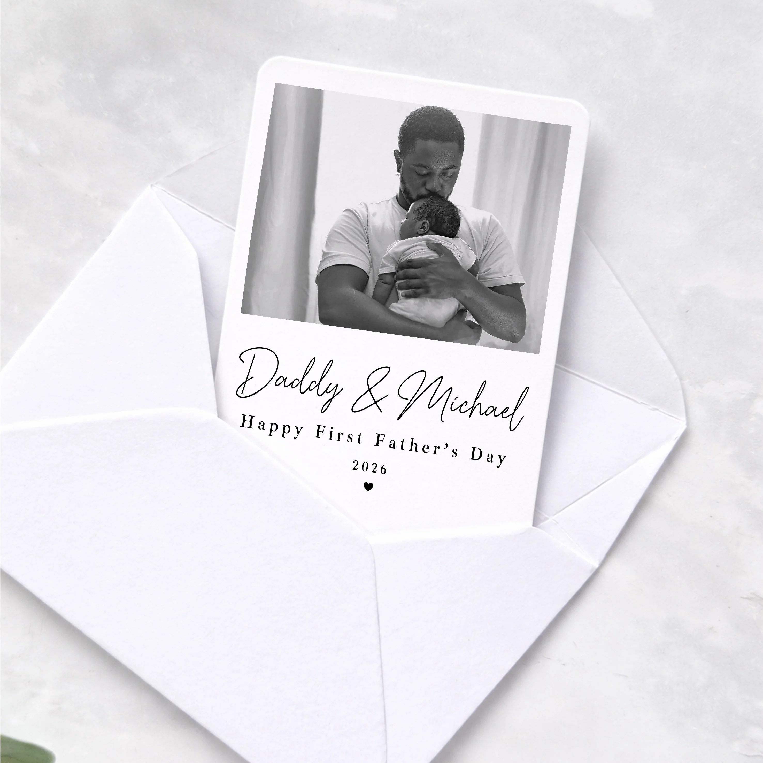 Personalised Photo Happy 1st Father's Day Daddy Wallet Card - Image 4