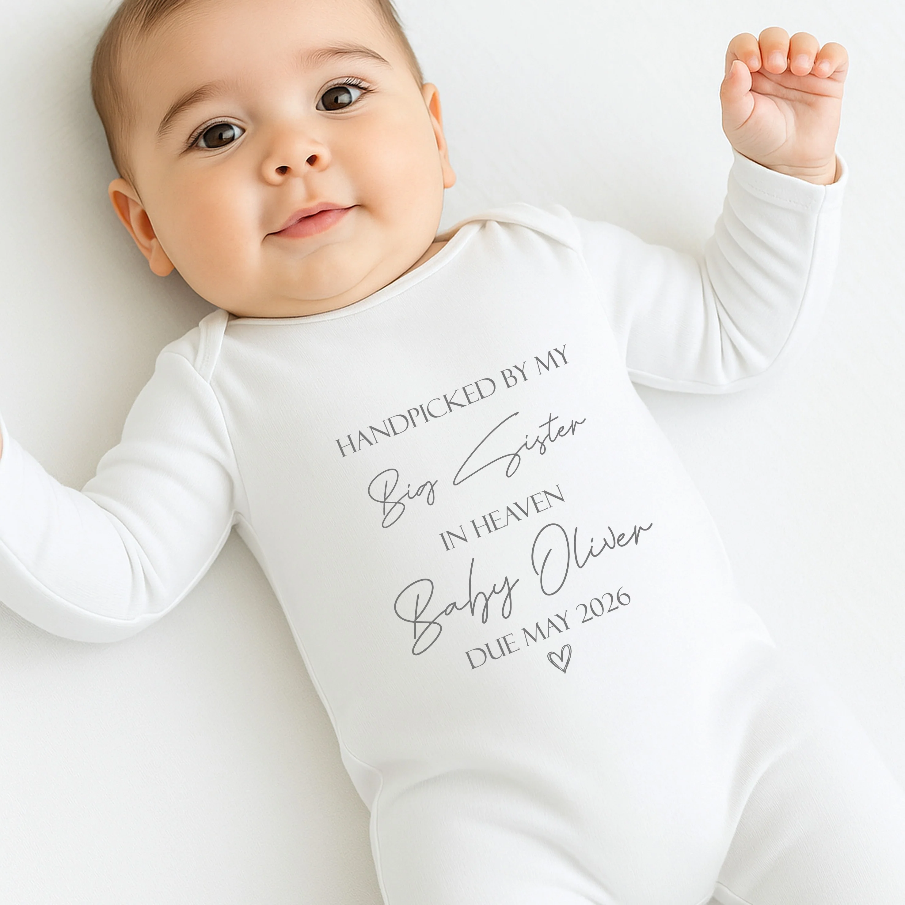 Personalised Picked From Heaven Announcement Vest - Image 3