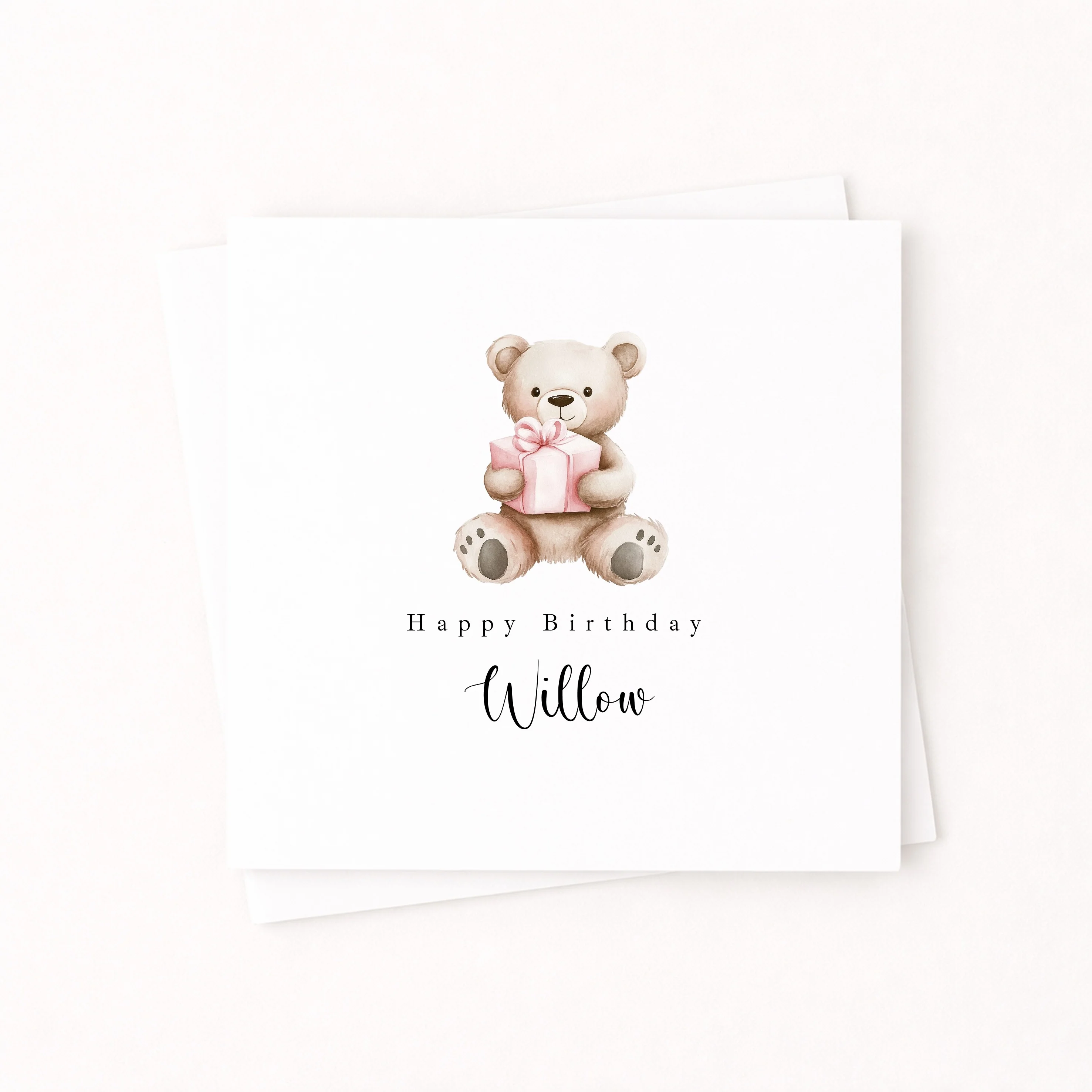 Personalised Pink Bear Birthday Card - Image 6