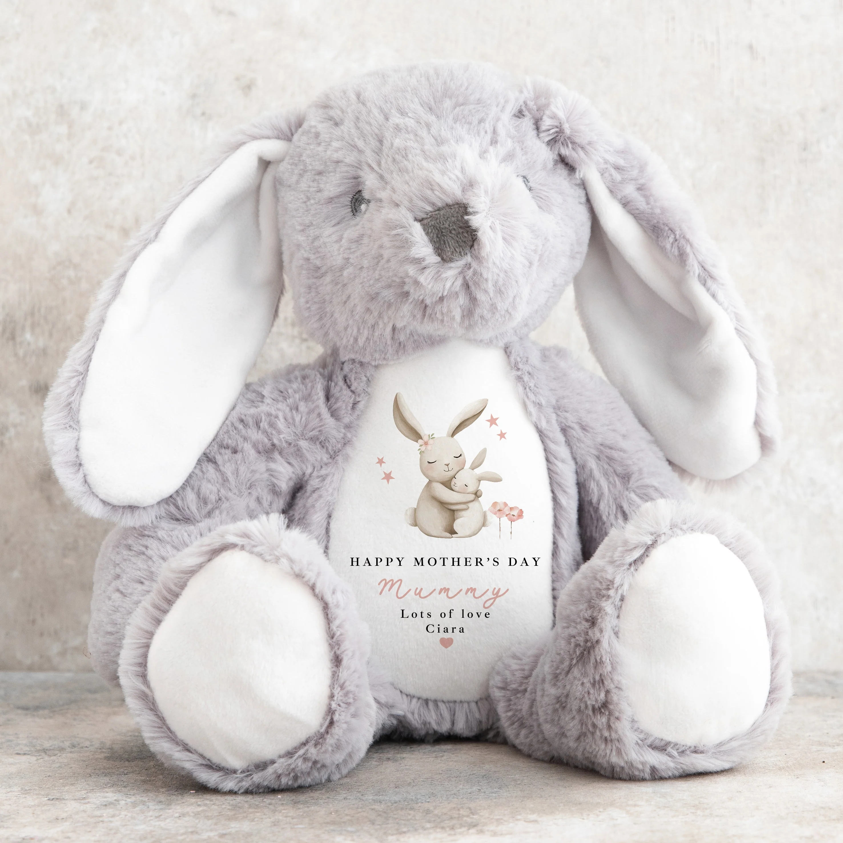 Personalised Pink Bunny Happy Mother's Day Teddy - Image 4