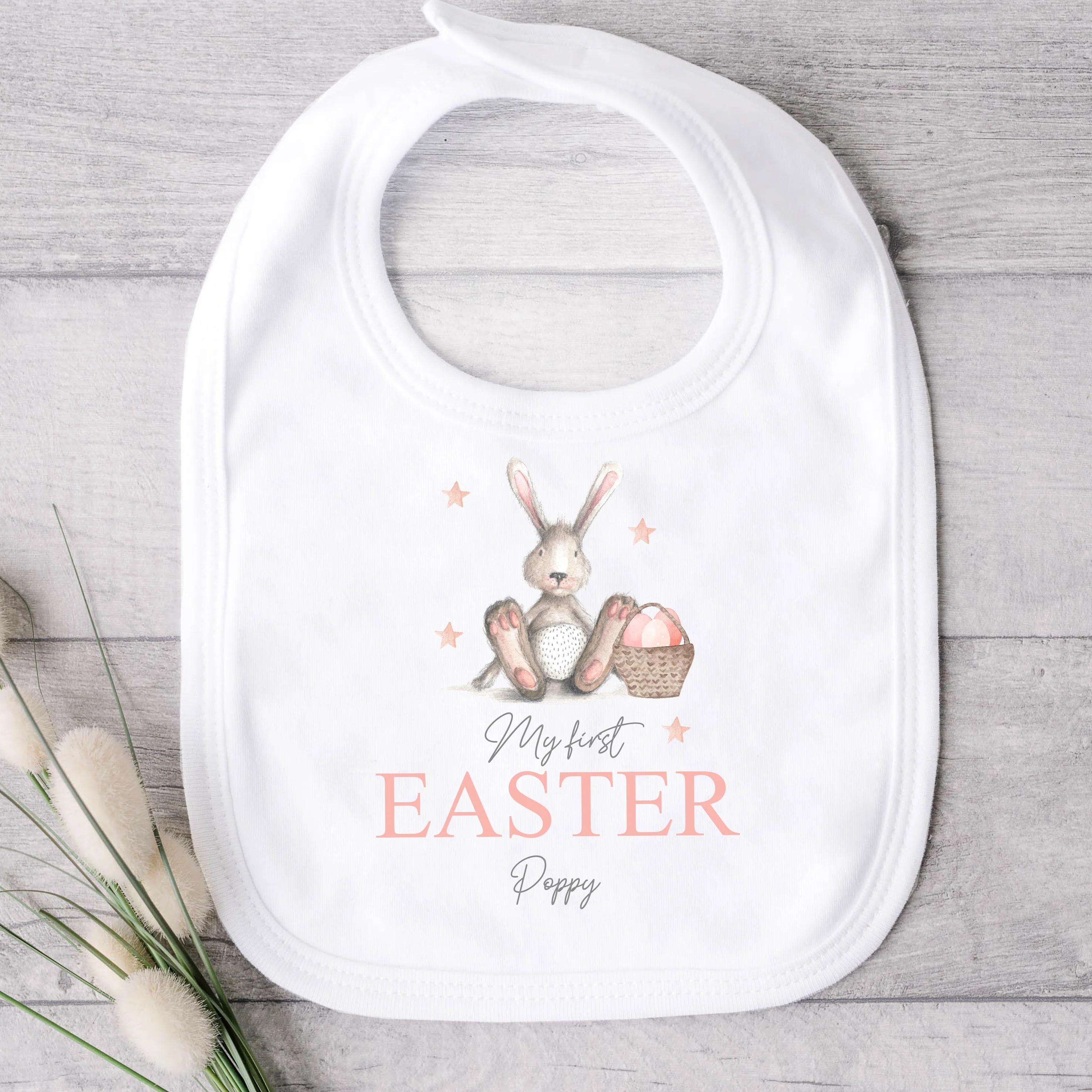 Personalised Pink Bunny My First Easter Babygrow/Vest - Image 3