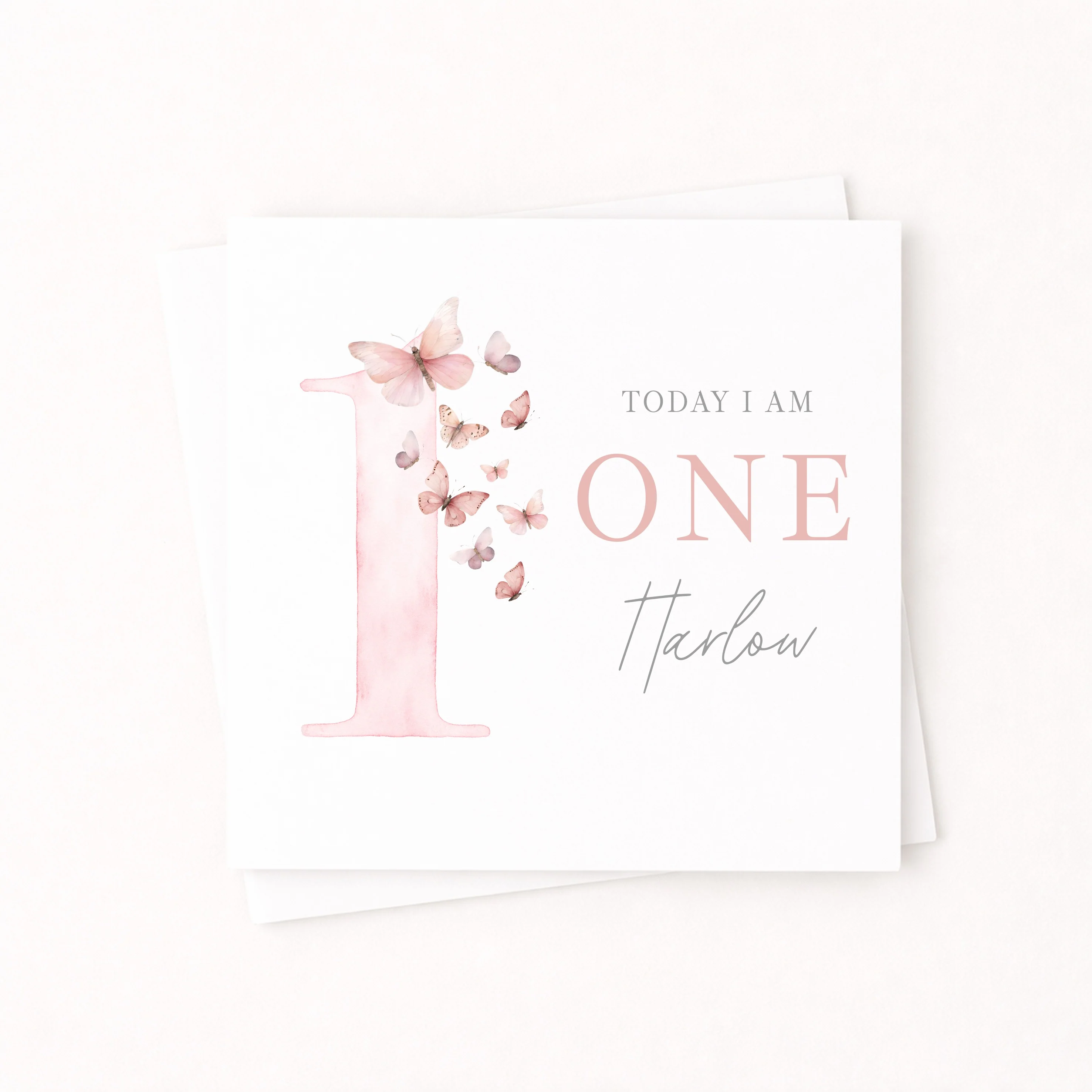 Personalised Pink Butterfly First Birthday Card - Image 6