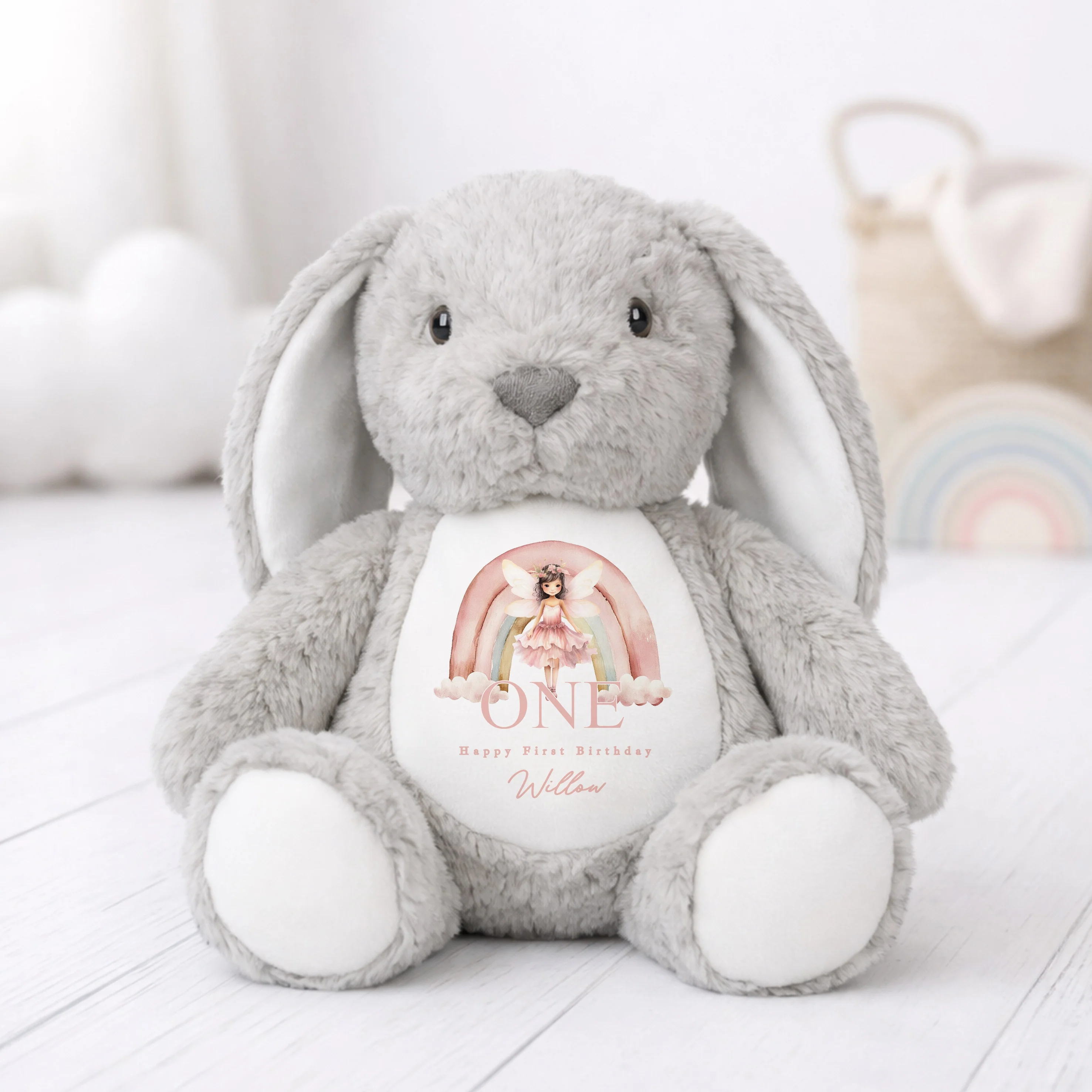 Personalised Pink Fairy First Birthday Teddy - Image 2