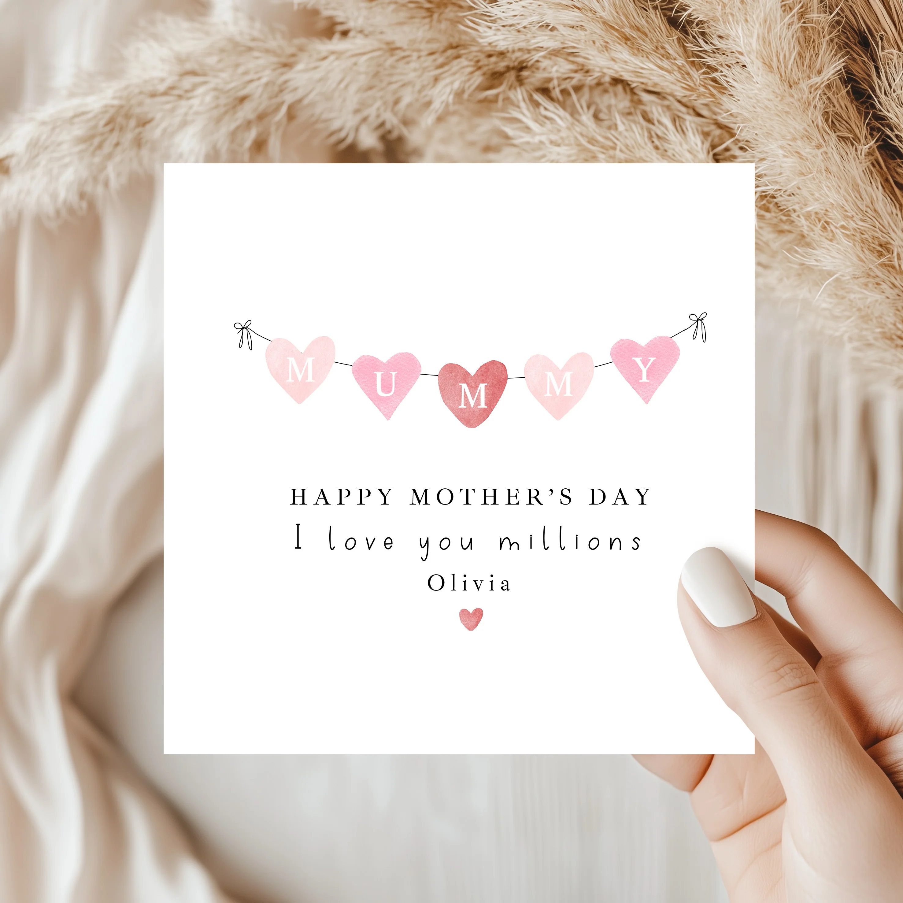 Personalised Pink Happy Mother's Day Card - Image 4
