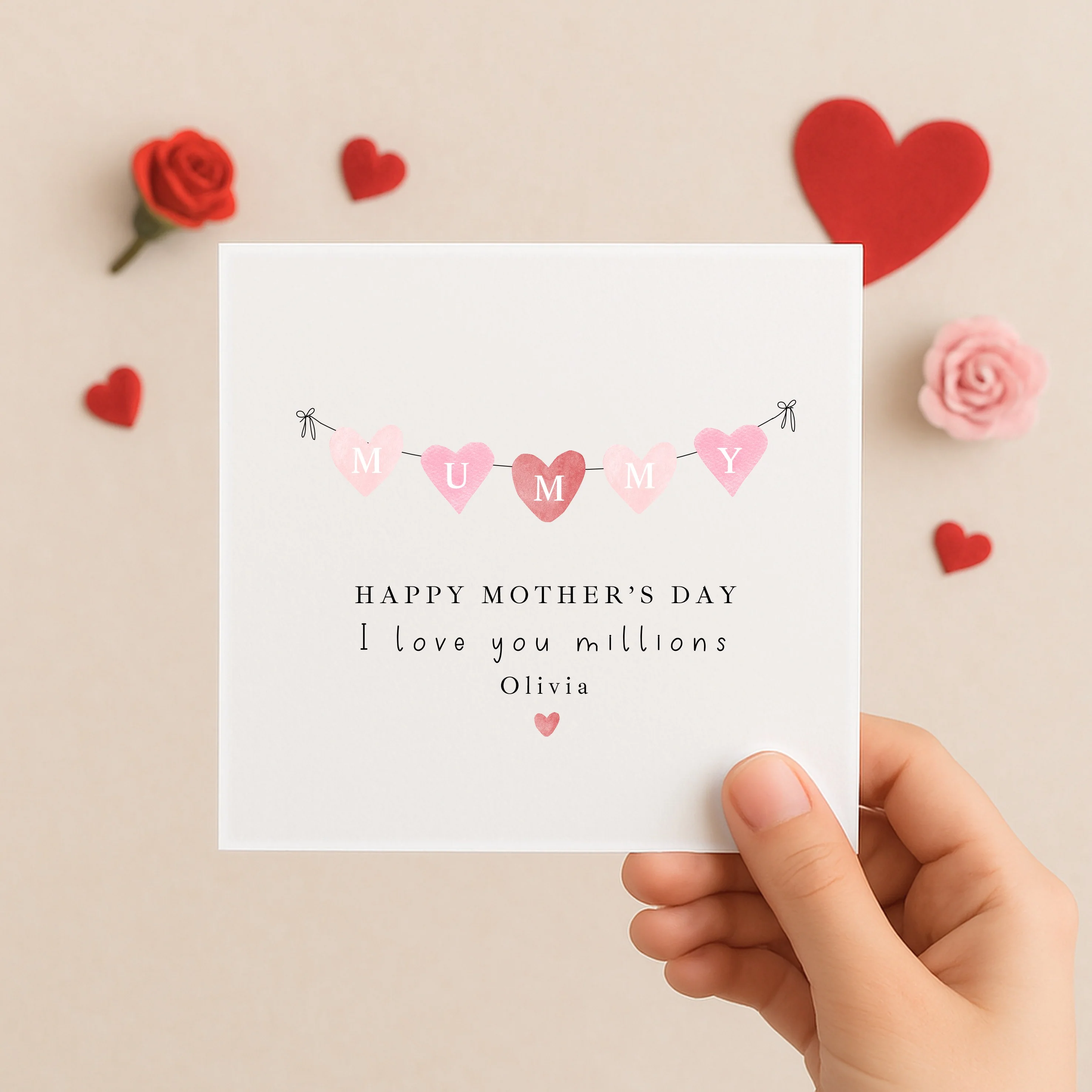Personalised Pink Happy Mother's Day Card - Image 7