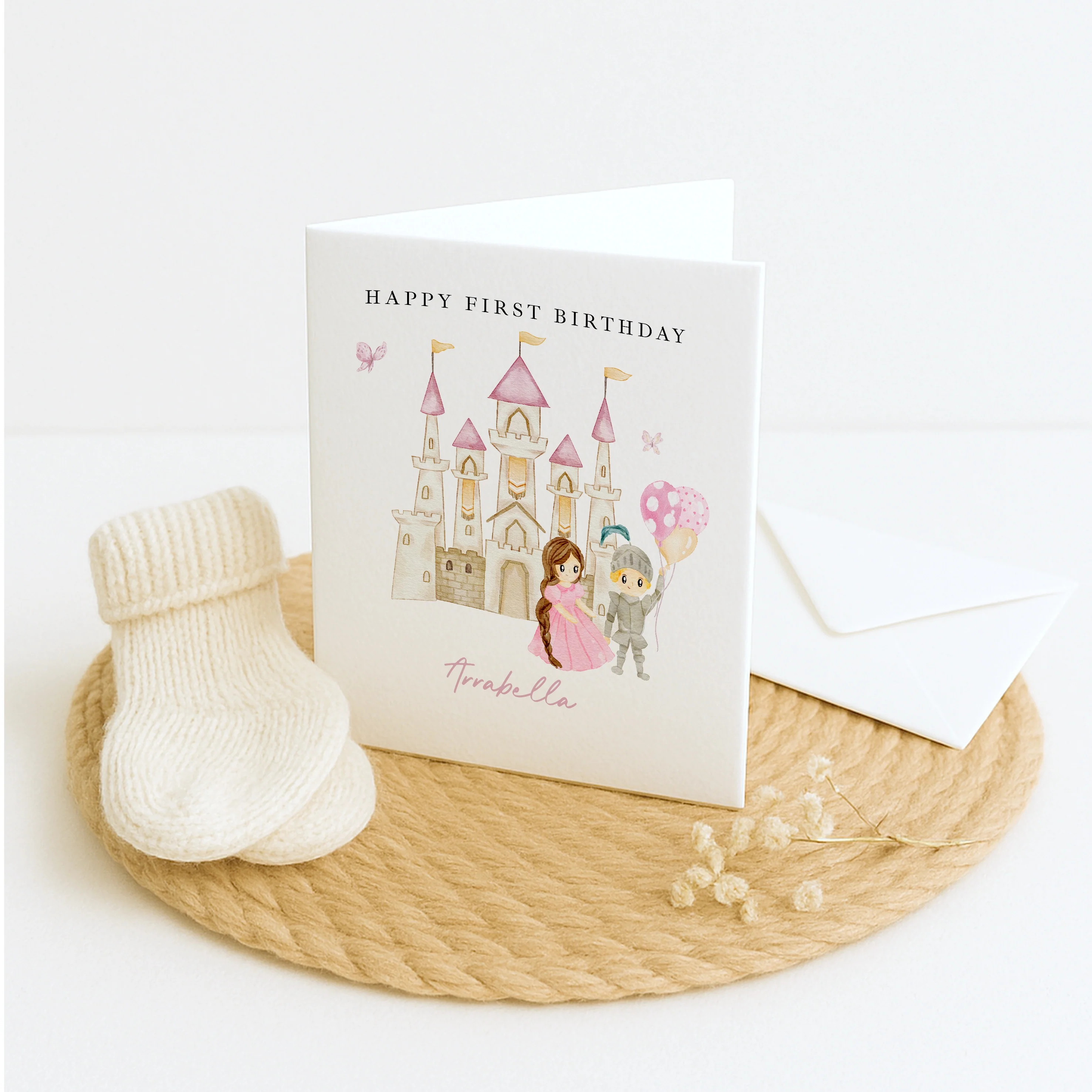 Personalised Pink Princess Castle Any Age Birthday Card - Image 6