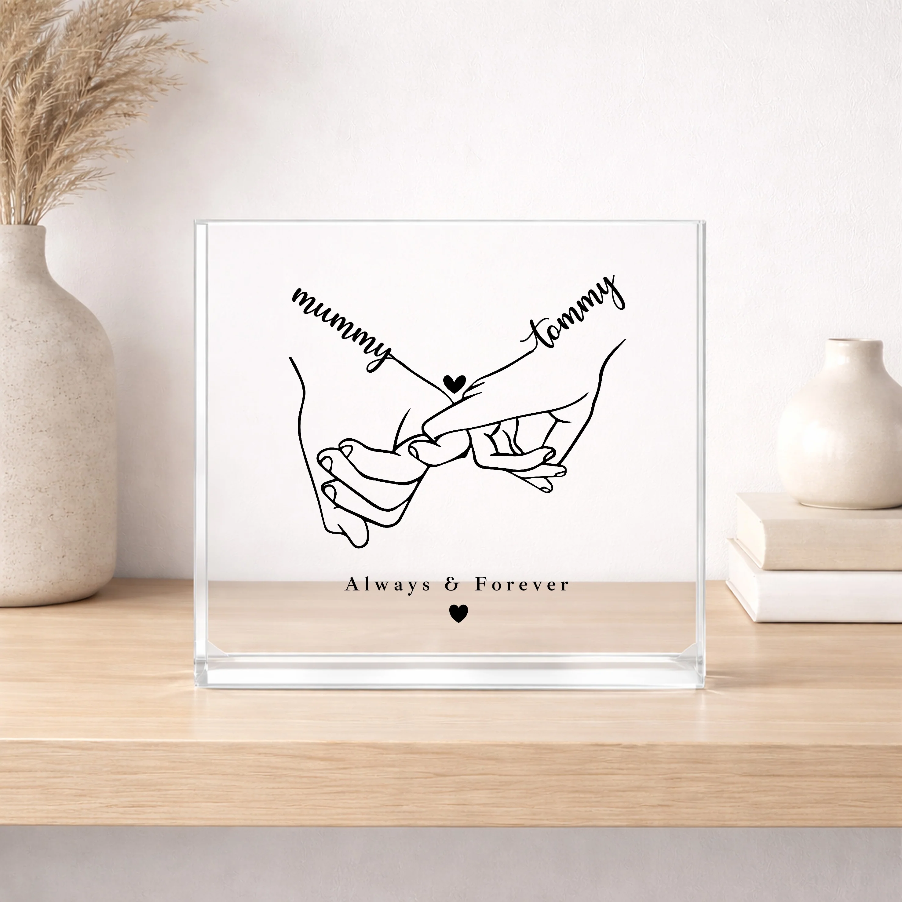 Personalised Pink Promise Acrylic Block - Image 2