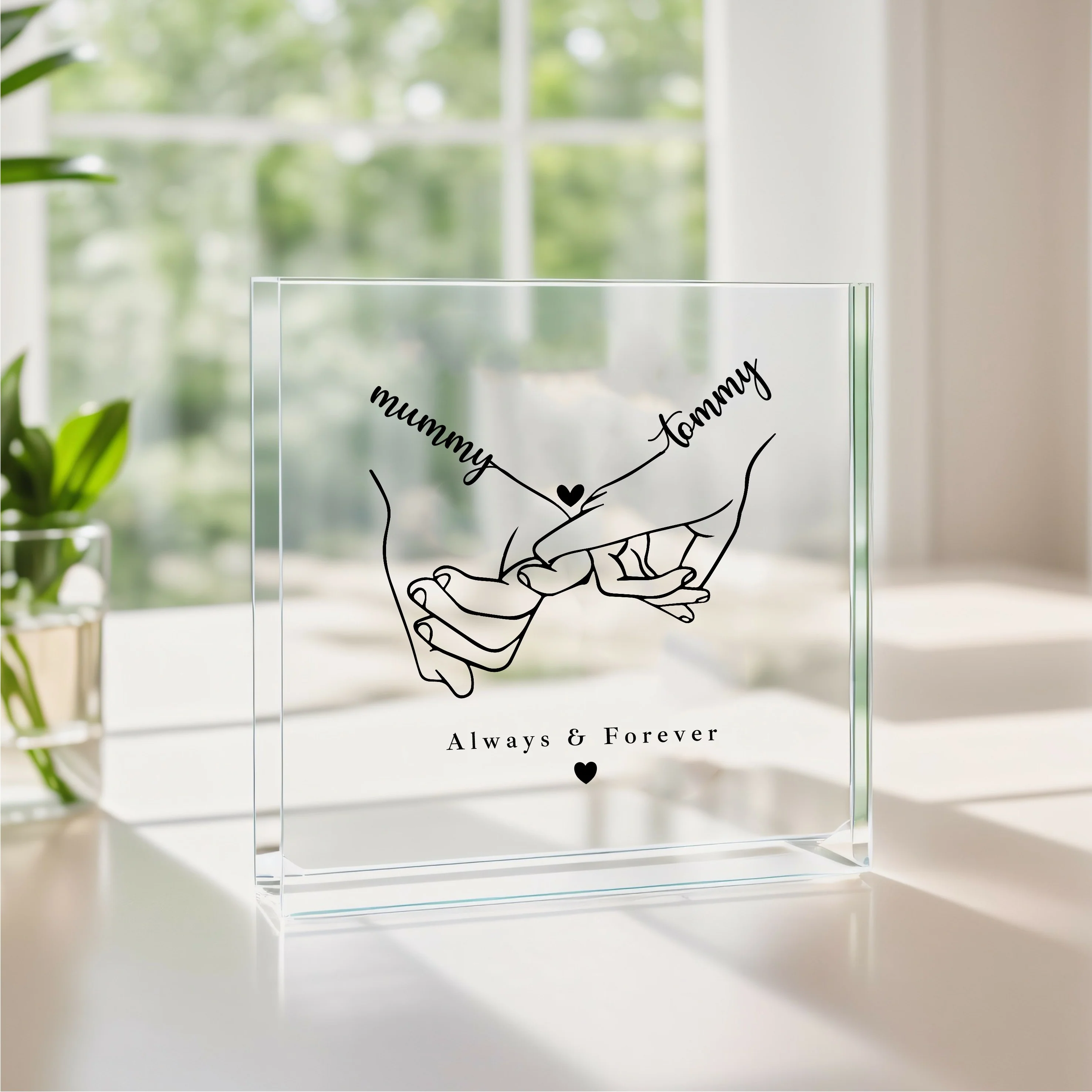 Personalised Pink Promise Acrylic Block - Image 3