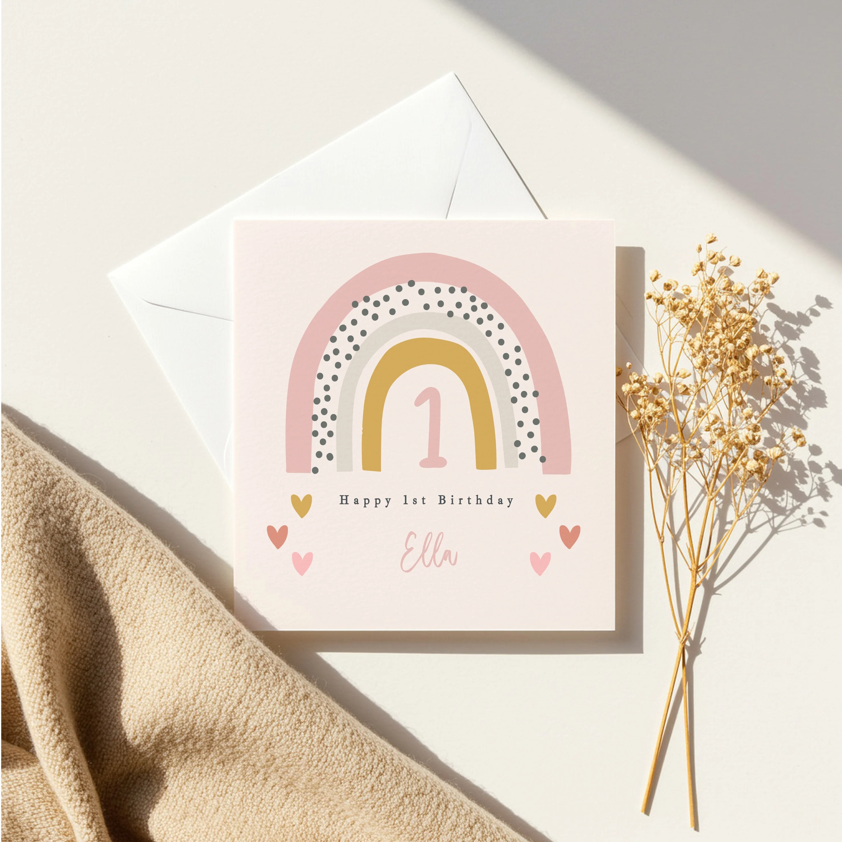 Personalised Pink Rainbow Birthday Card - Image 4