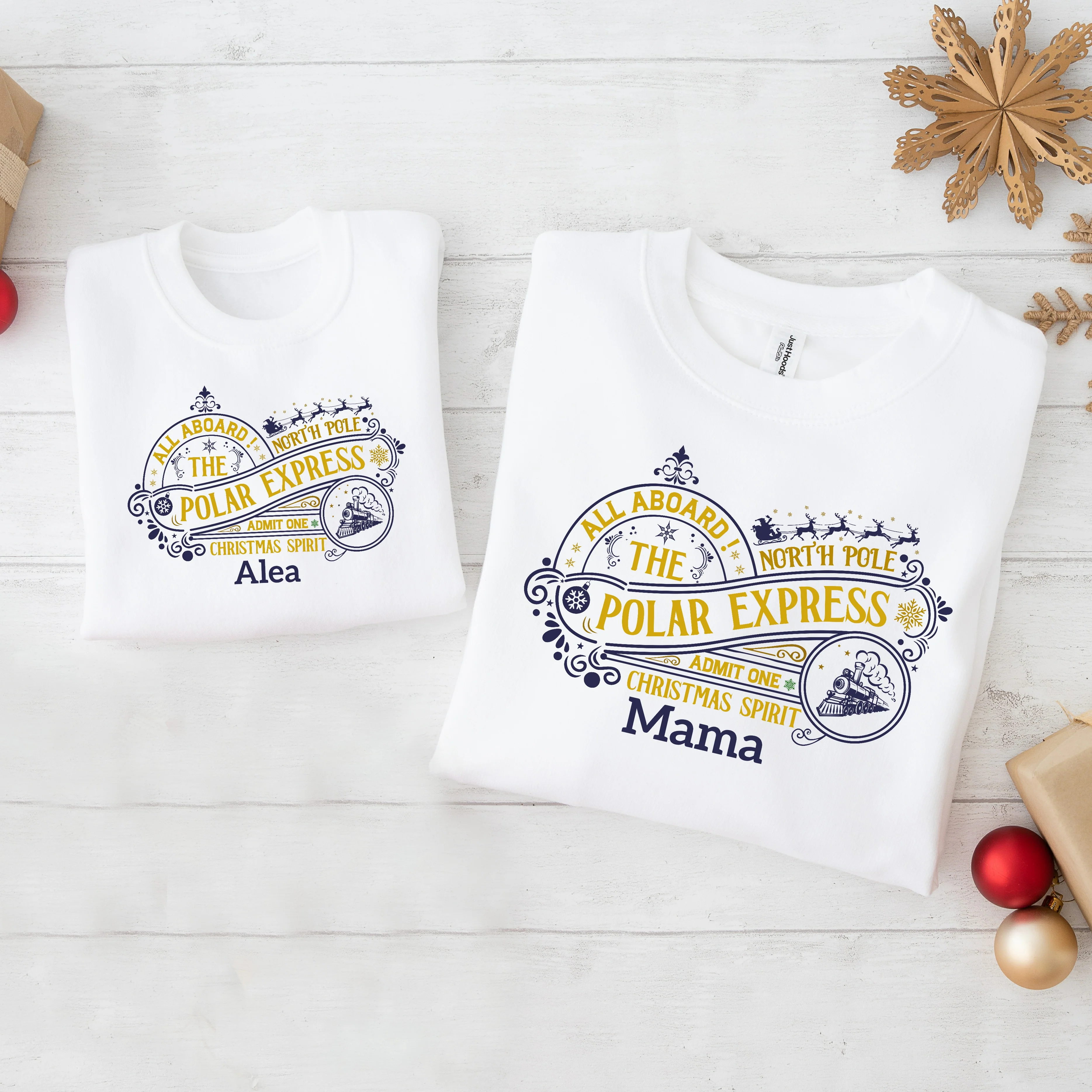 Personalised Polar Express Matching Sweatshirts - Image 4