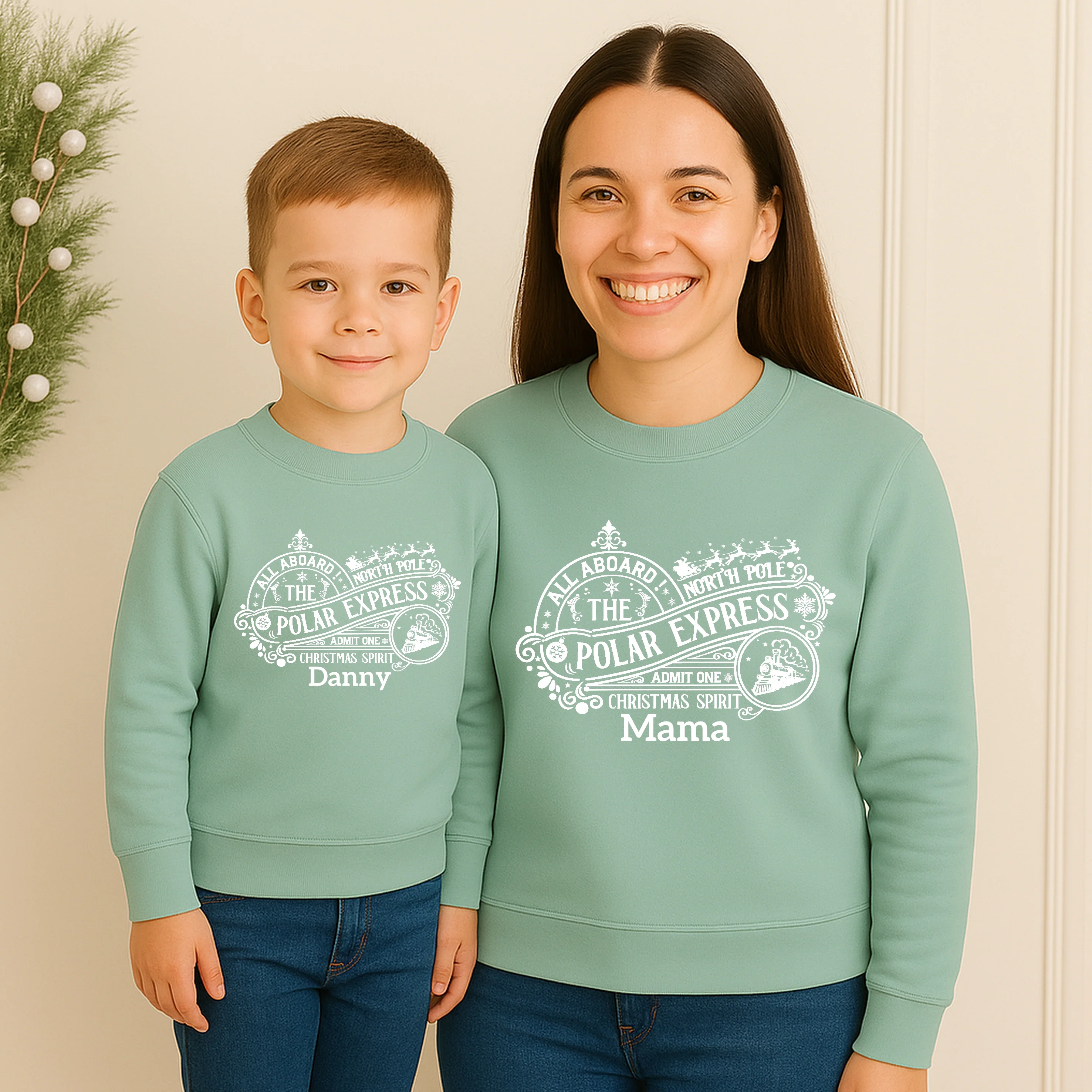 Personalised Polar Express Matching Sweatshirts - Image 5