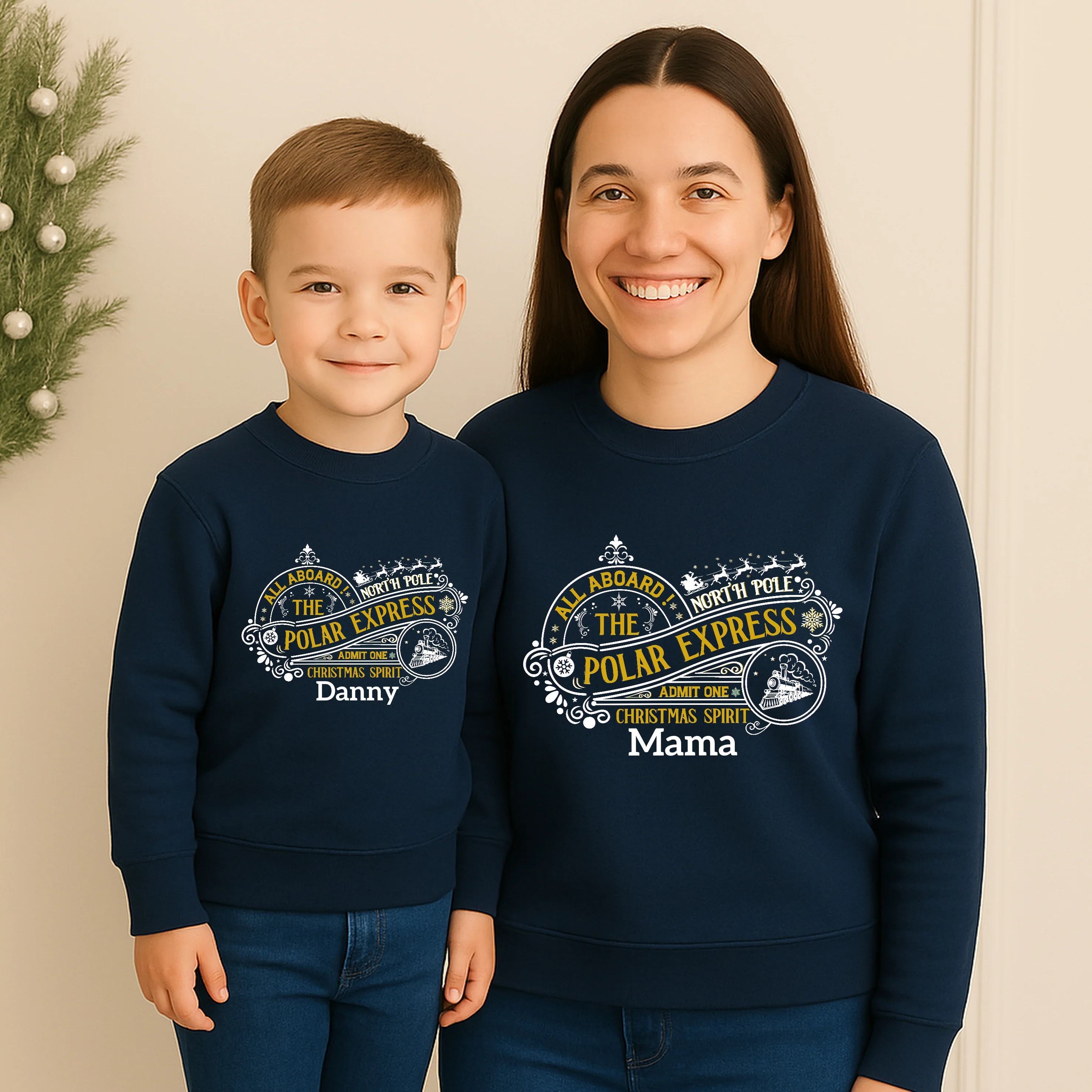 Personalised Polar Express Matching Sweatshirts - Image 6