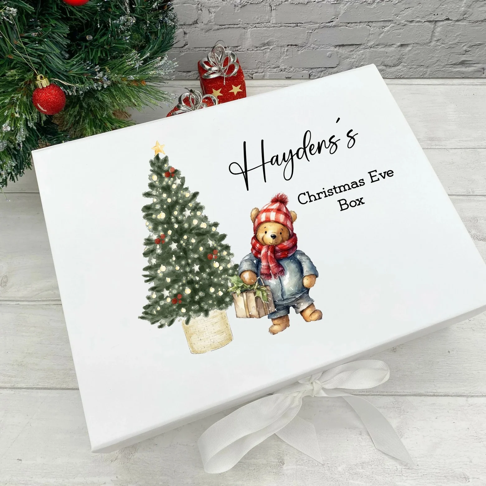 Personalised Pooh Bear Christmas Eve Box - Image 2