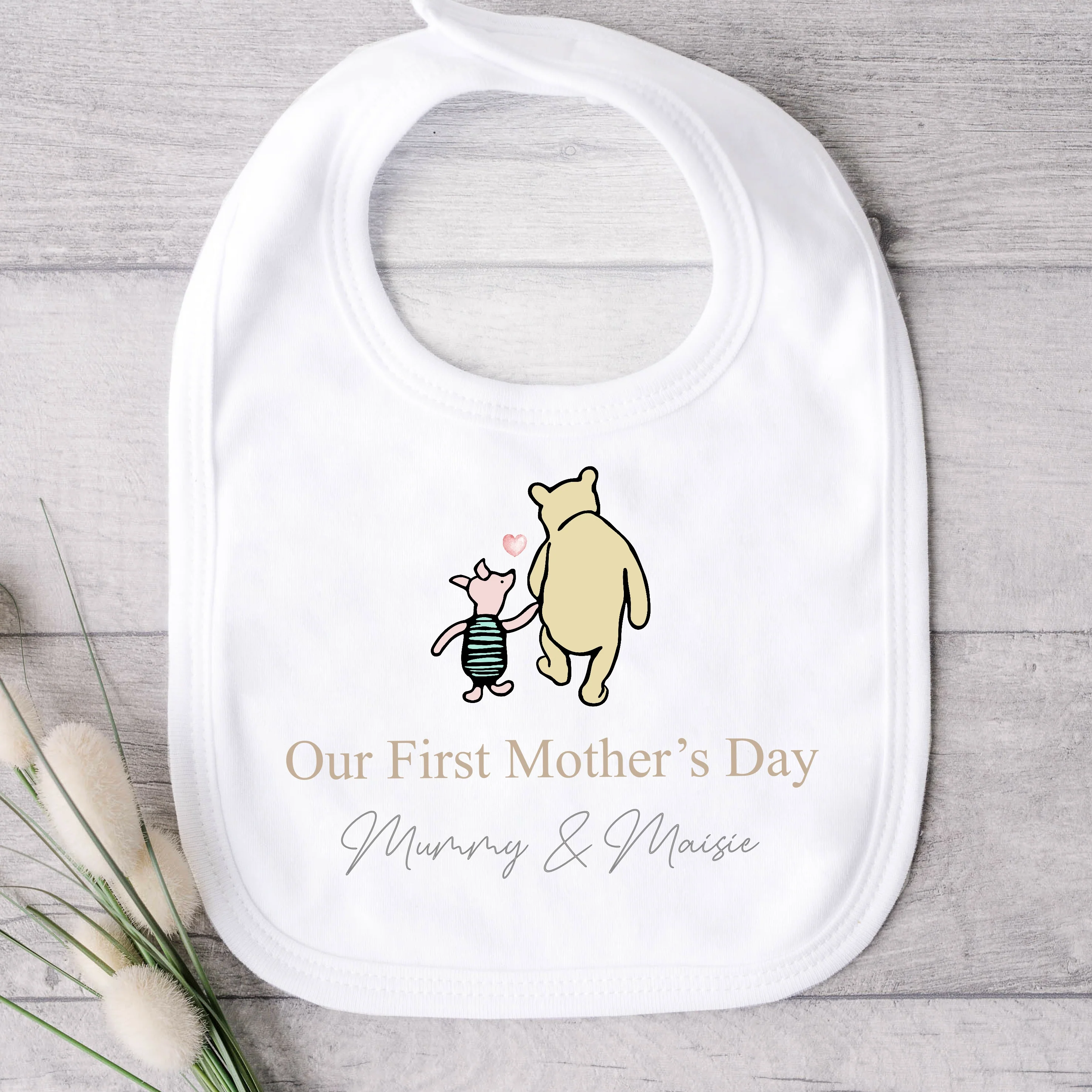 Personalised Pooh Bear Our First Mother's Day Baby Grow or Vest - Image 3