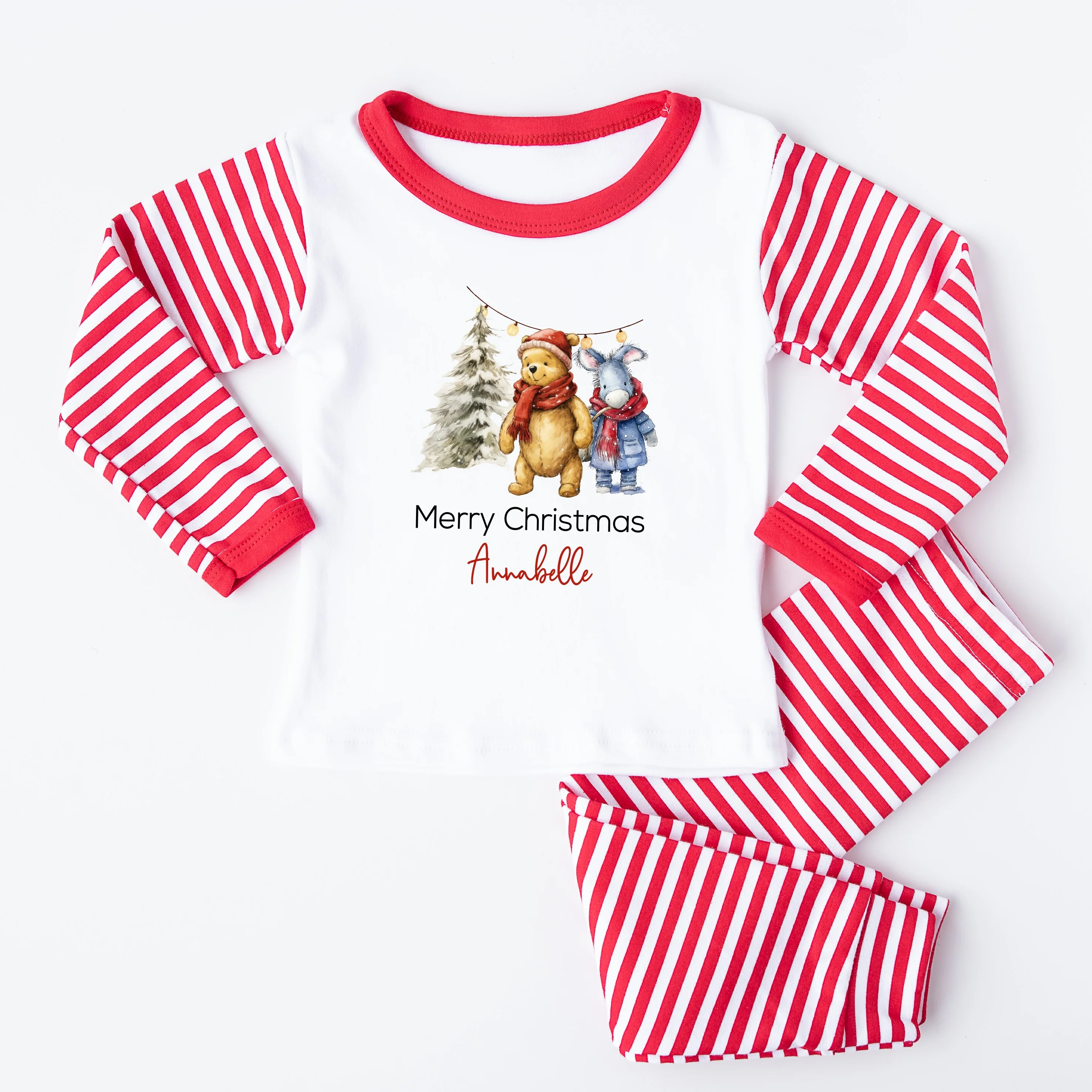 Personalised Pooh Bear Sibling Matching Babygrow/Pyjamas - Image 2
