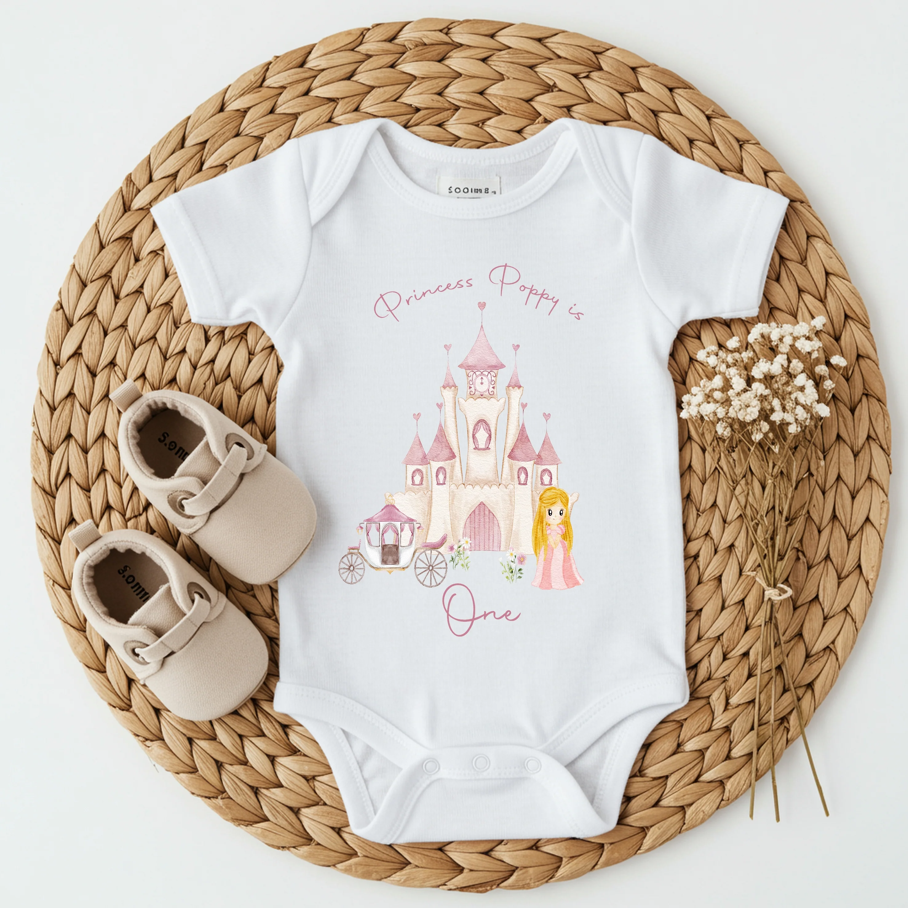 Personalised Princess Castle First Birthday Vest - Image 2
