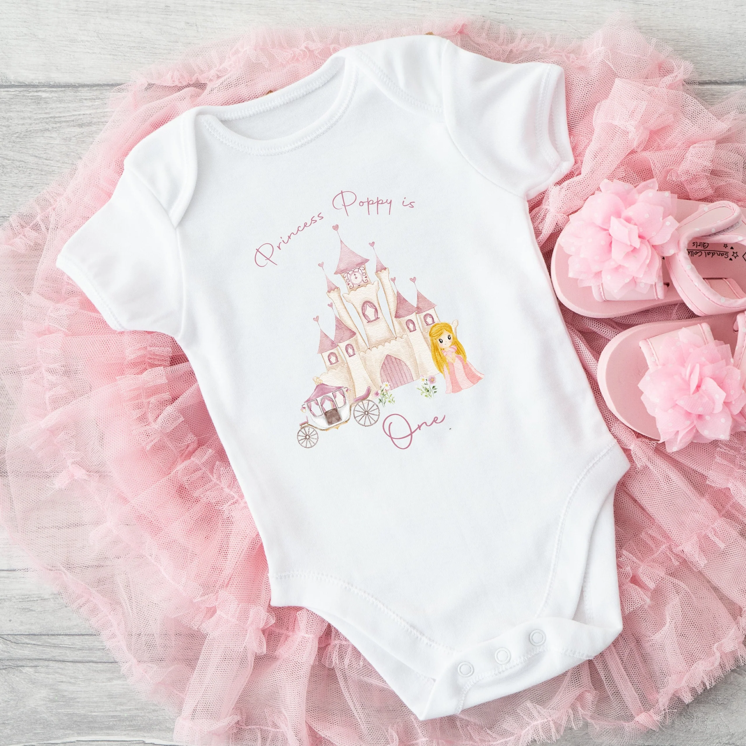 Personalised Princess Castle First Birthday Vest - Image 3