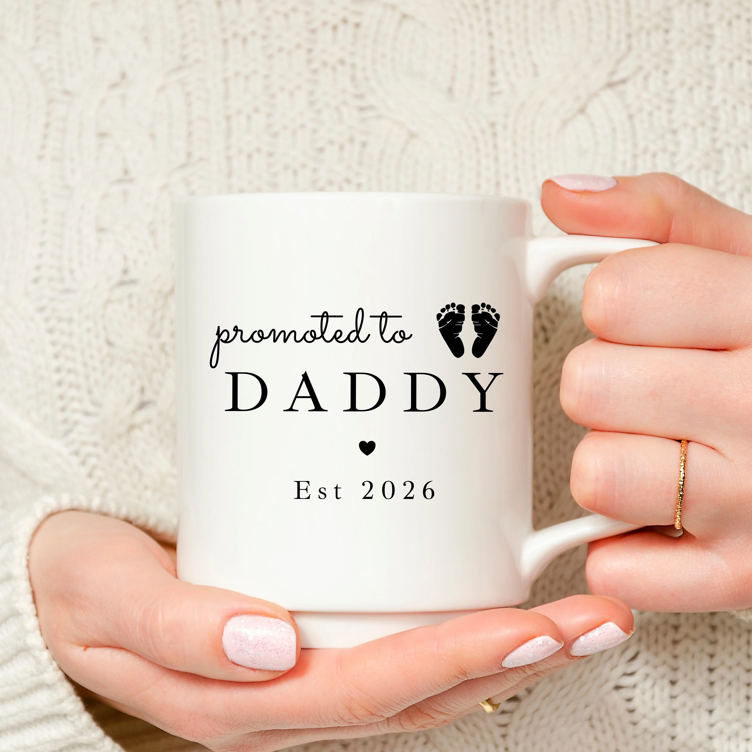 Personalised Promoted To Mummy & Daddy Mug Set - Image 4