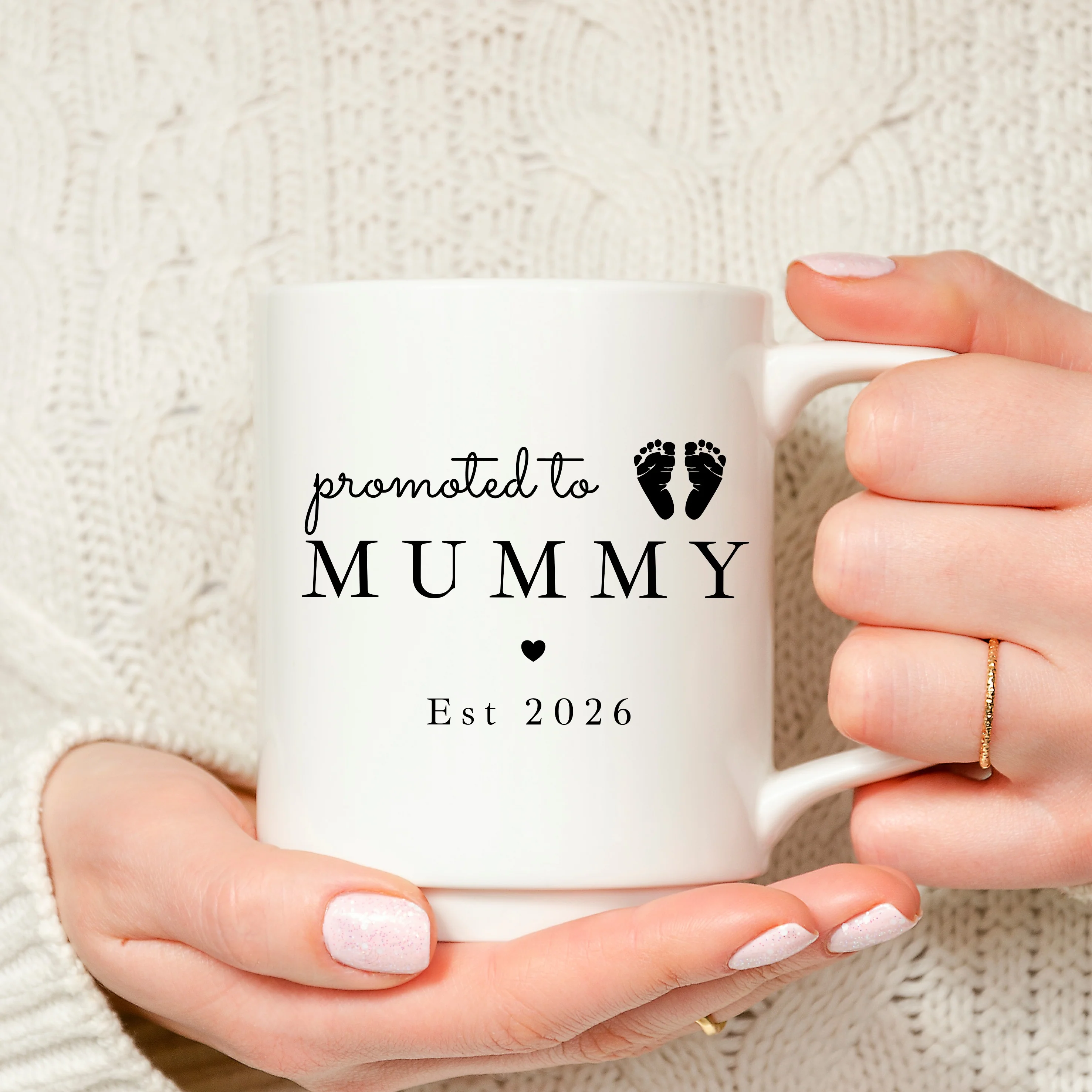 Personalised Promoted To Mummy & Daddy Mug Set - Image 5