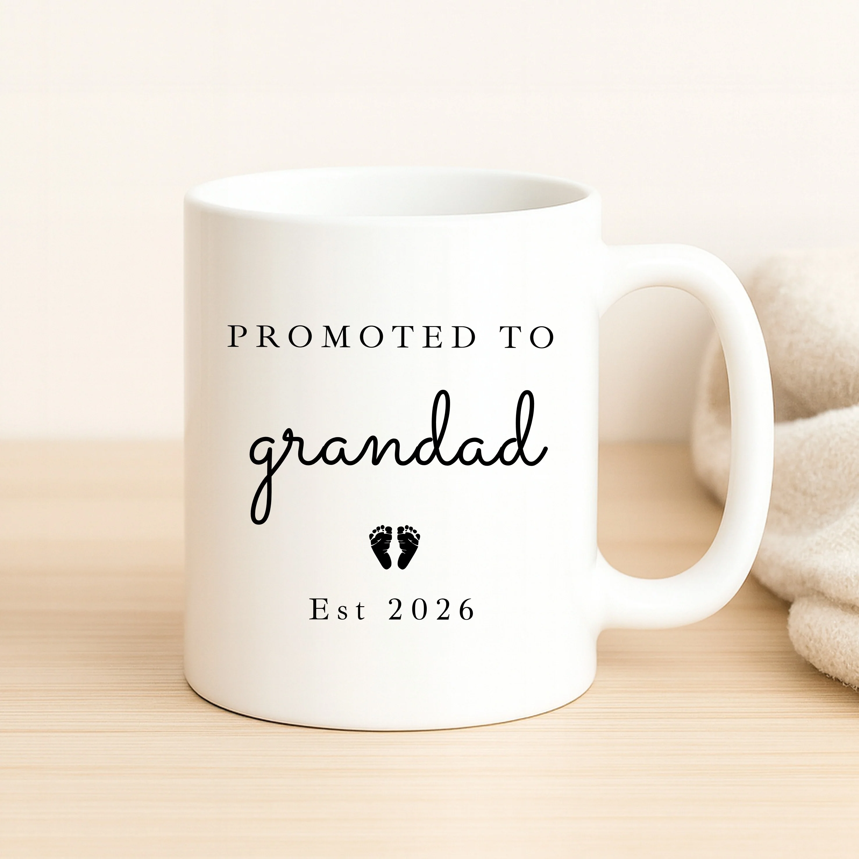 Personalised Promoted To Nanny & Grandad Est Mug Set - Image 2
