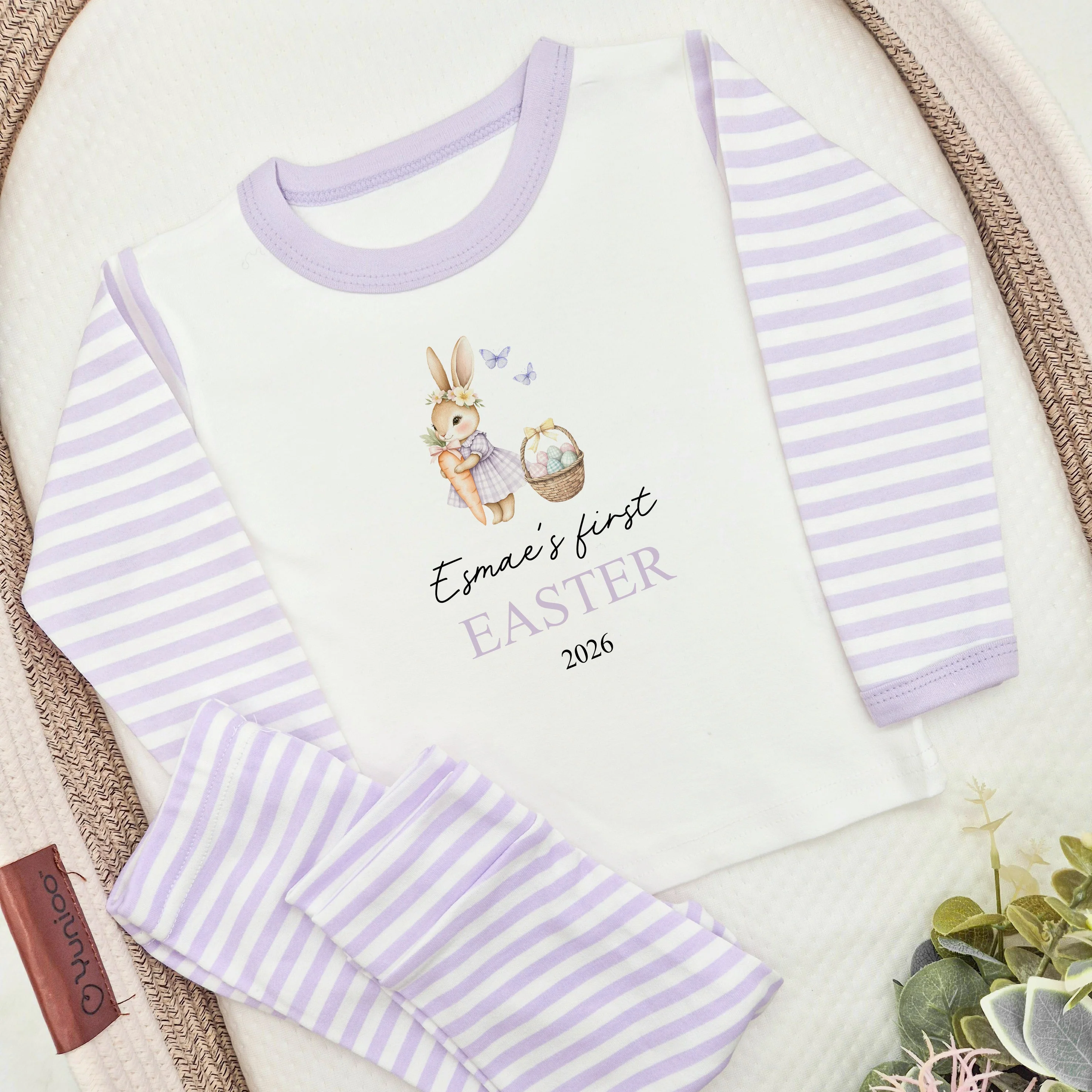 Personalised Purple Bunny My First Easter Pyjamas - Image 2