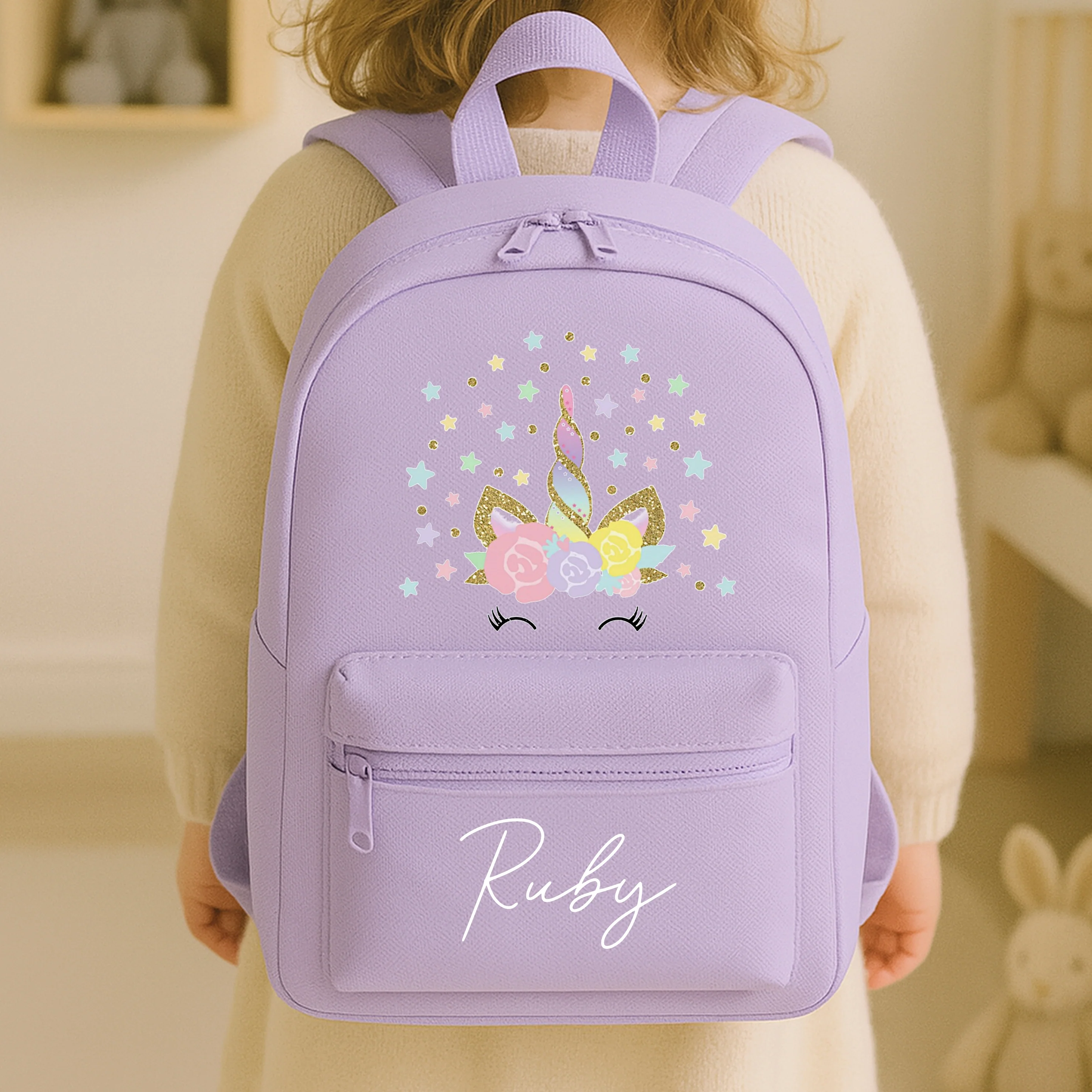 Personalised Rainbow Unicorn Backpack - Image 3