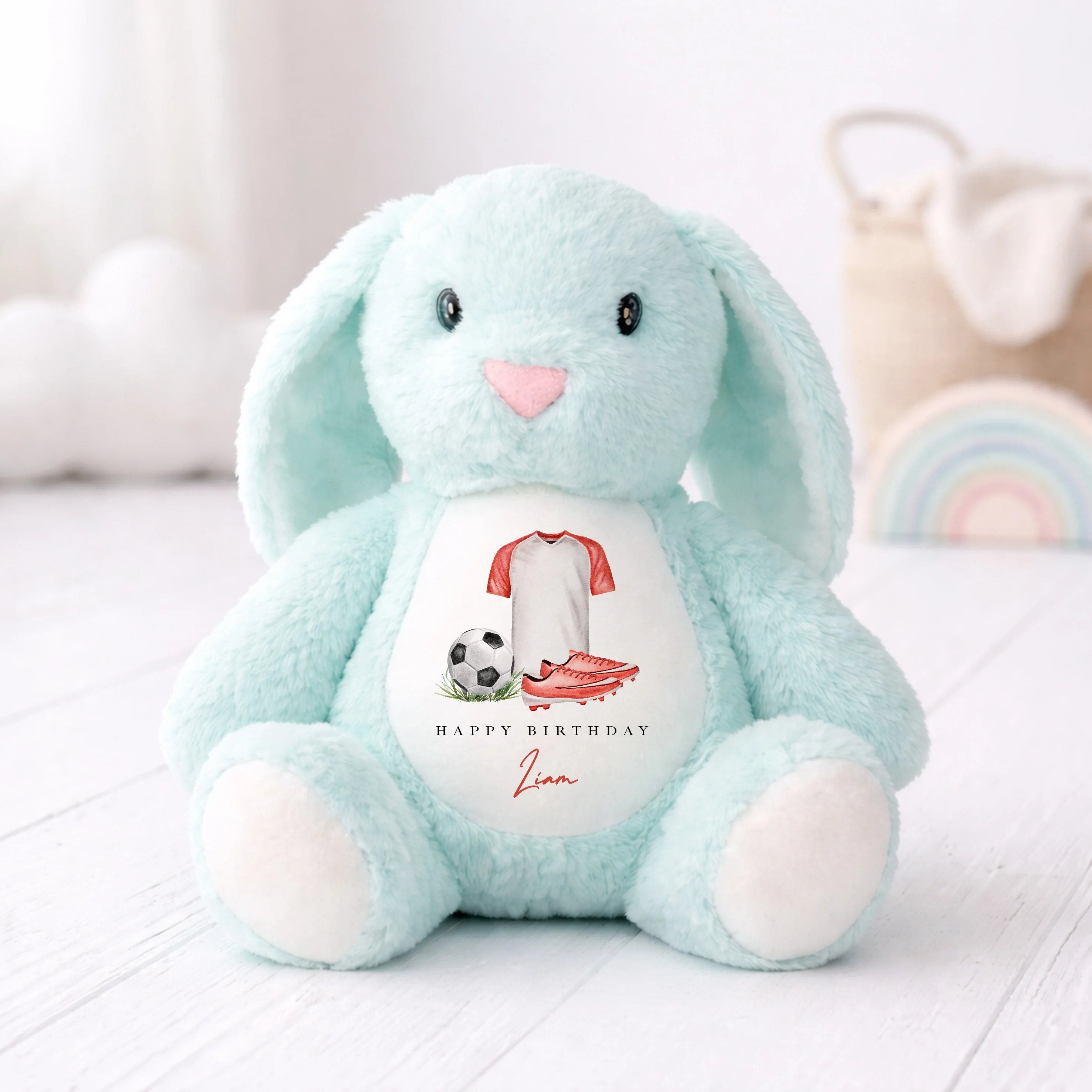 Personalised Red Football Birthday Teddy - Image 4