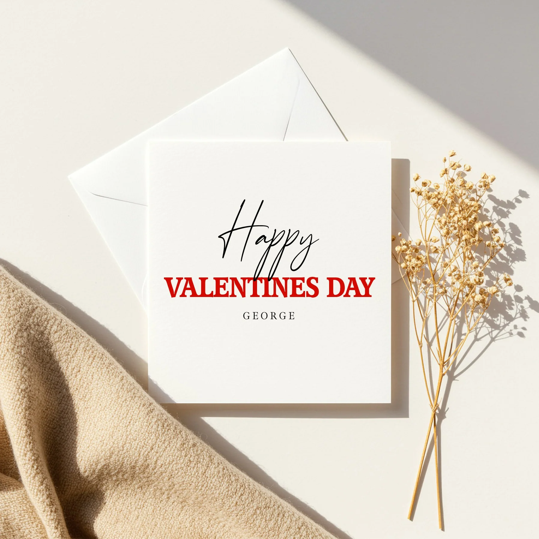 Personalised Red Happy Valentine's Day Card - Image 3