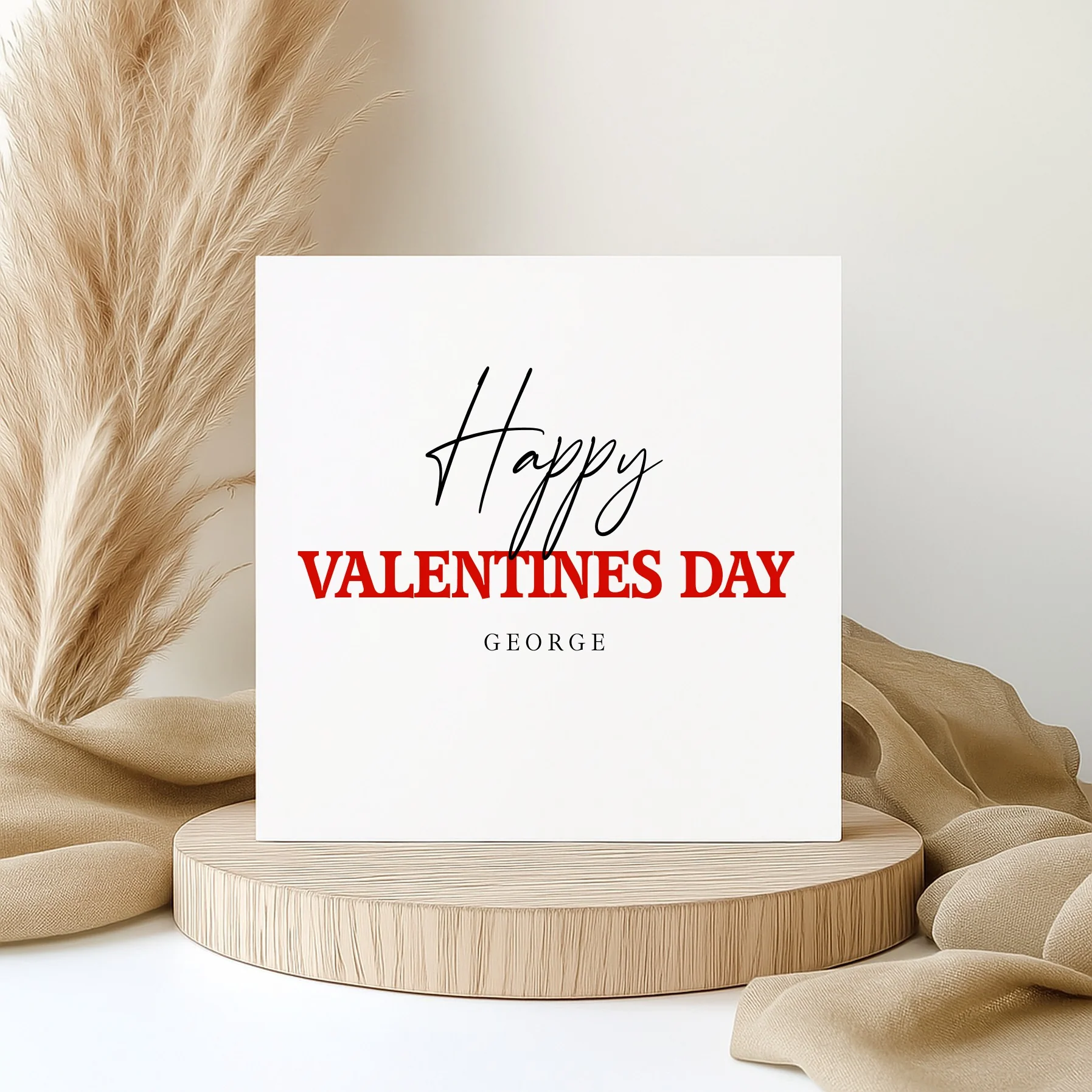 Personalised Red Happy Valentine's Day Card - Image 4