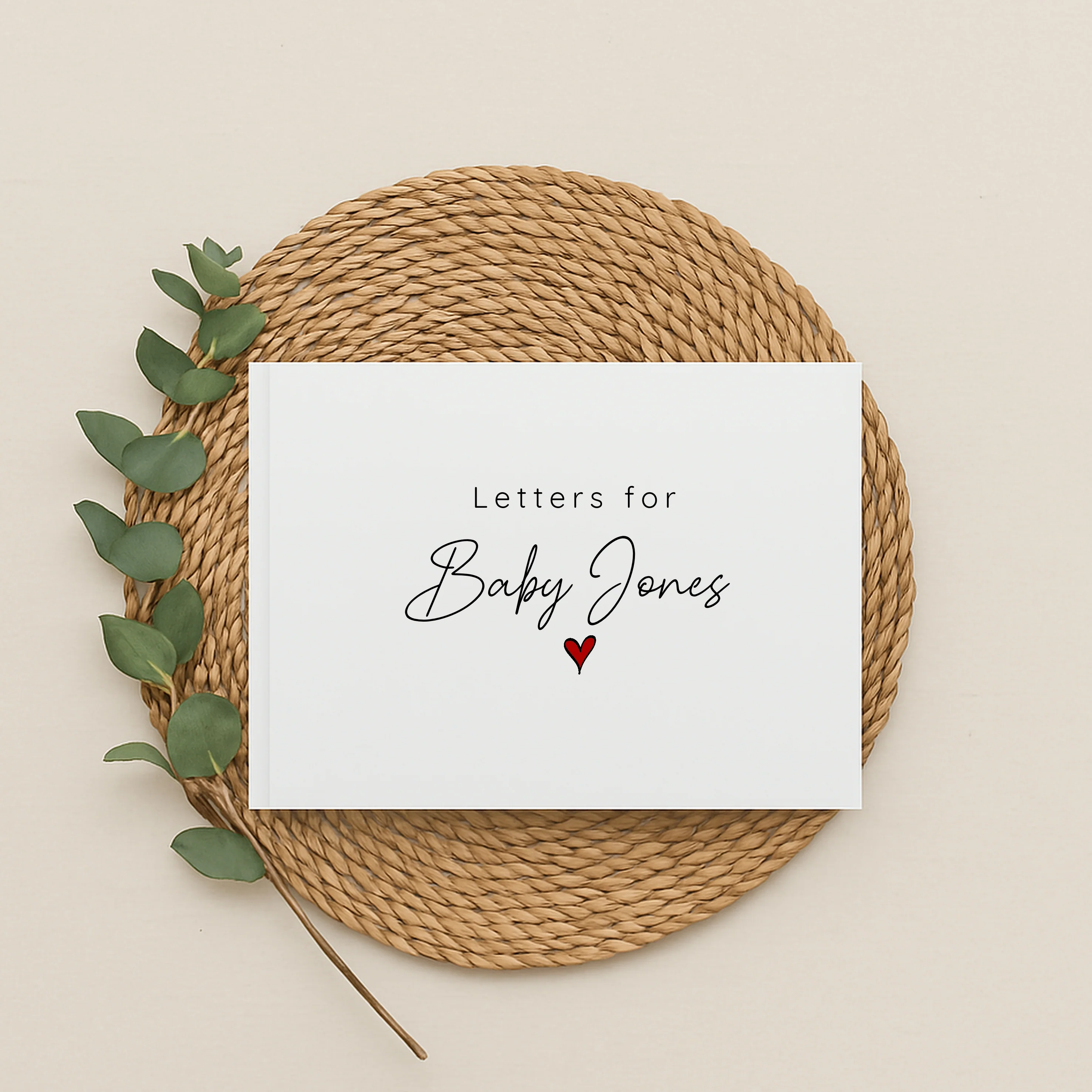 Personalised Red Heart Letters To Pregnancy Journal - Image 3