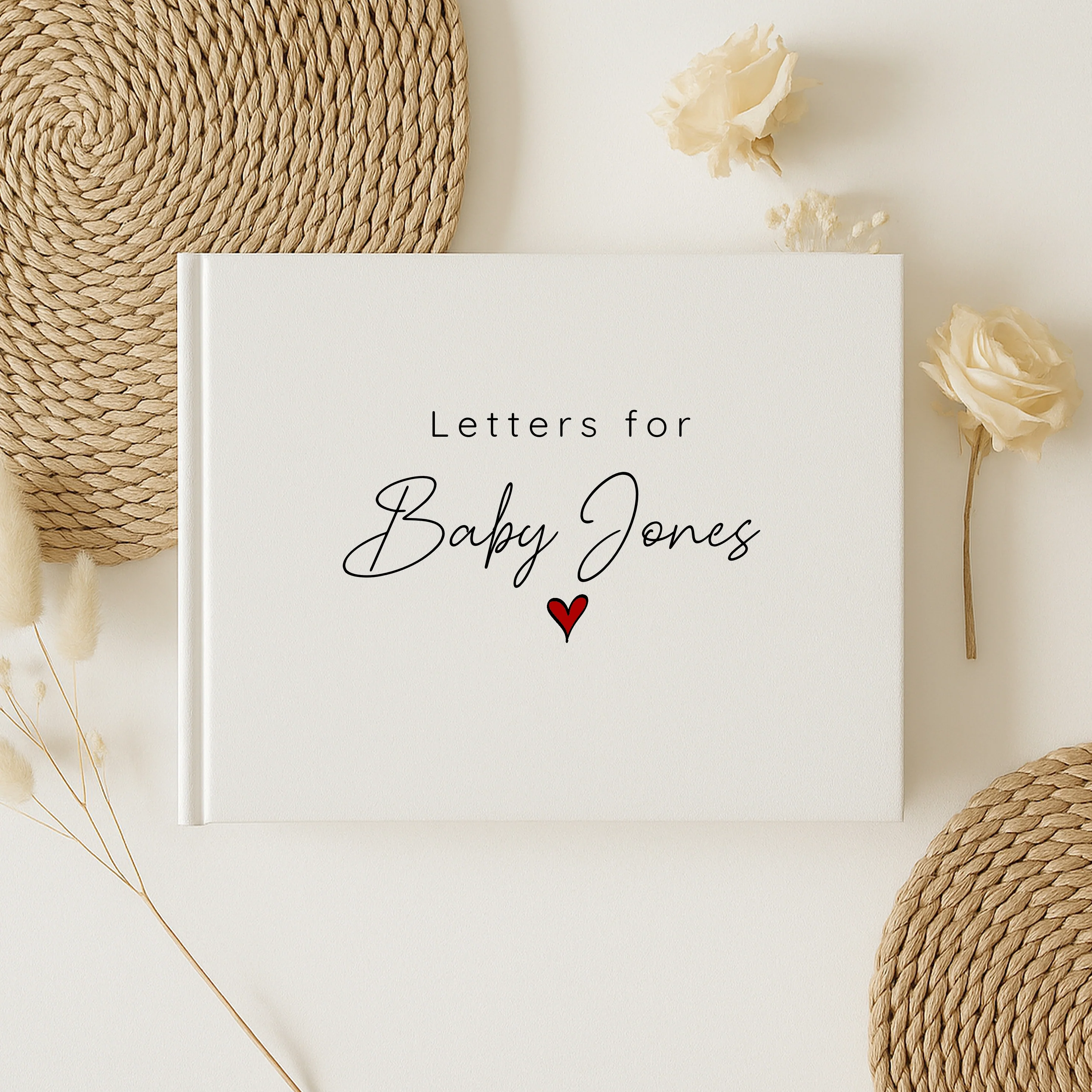 Personalised Red Heart Letters To Pregnancy Journal - Image 4