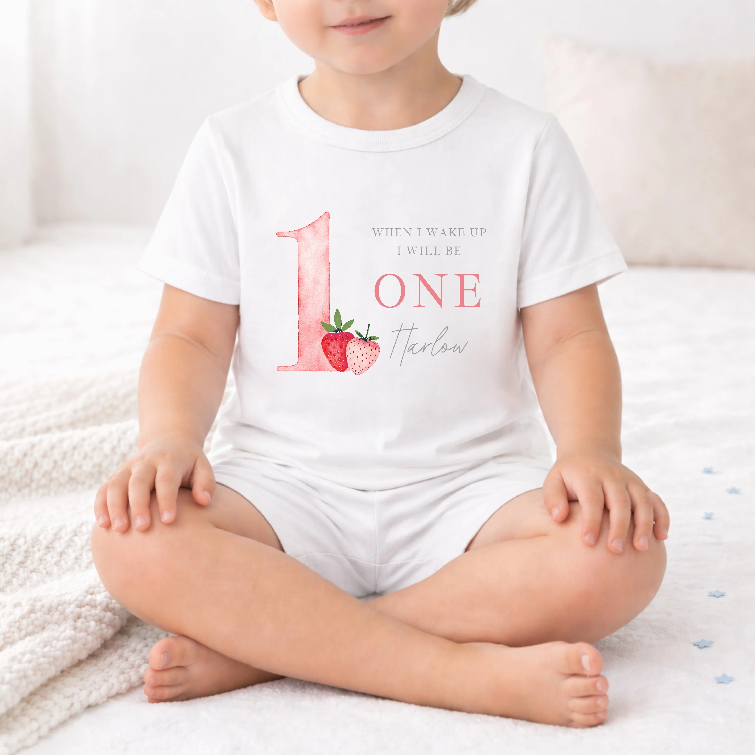 Personalised Red Strawberries Short Sleeve Birthday Pyjamas - Image 3