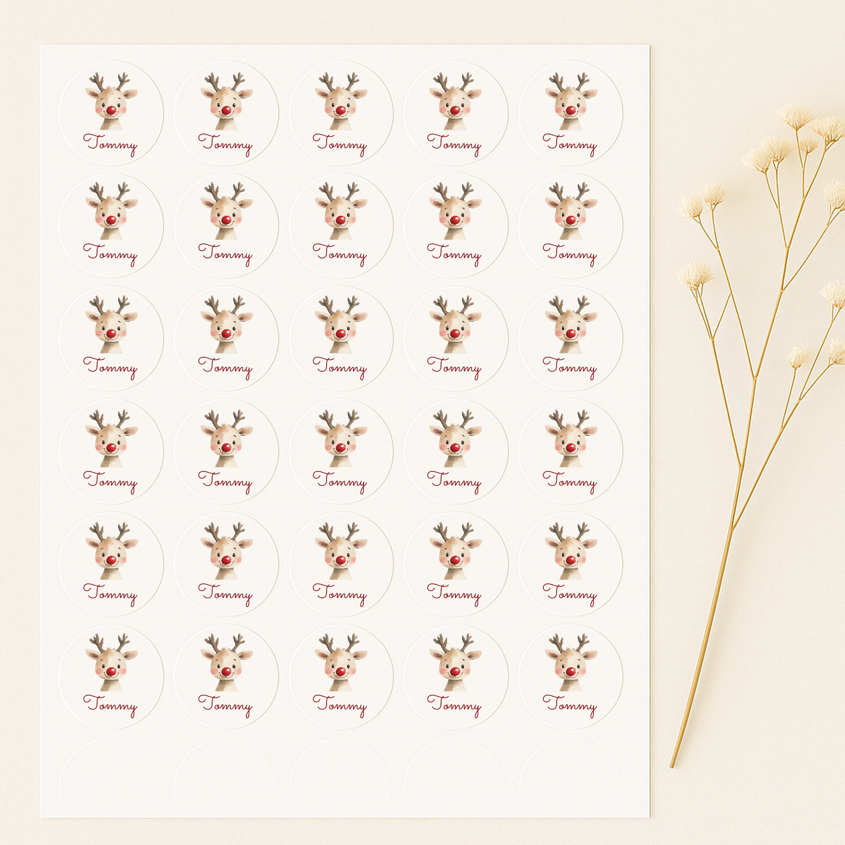 Personalised Reindeer Christmas Stickers - Image 5