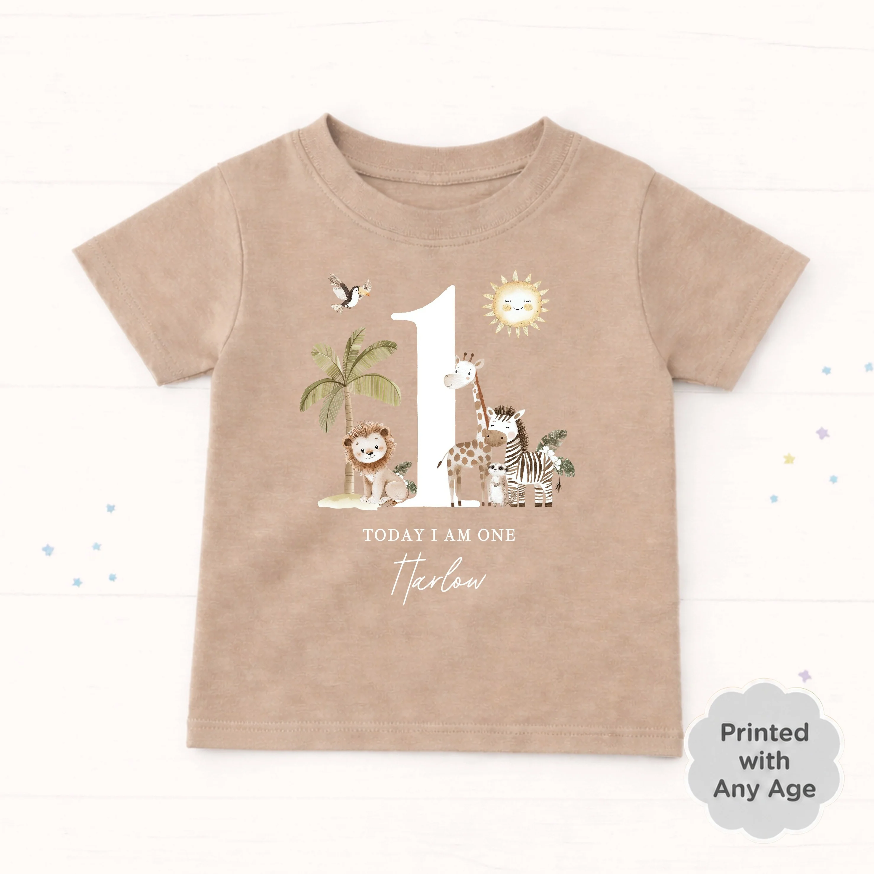 Personalised Safari All Ages It's My Birthday T-Shirt - Image 3
