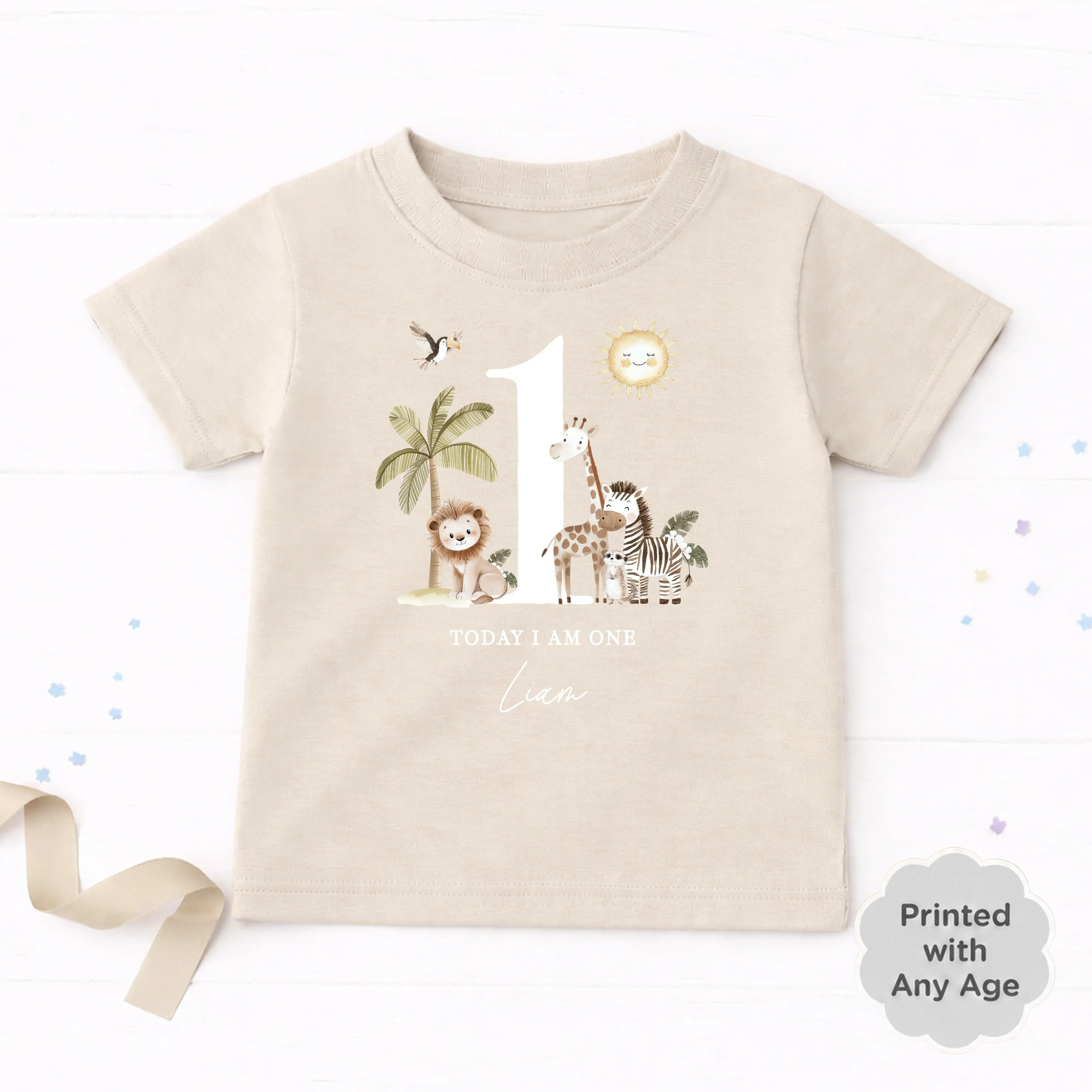 Personalised Safari All Ages It's My Birthday T-Shirt - Image 4