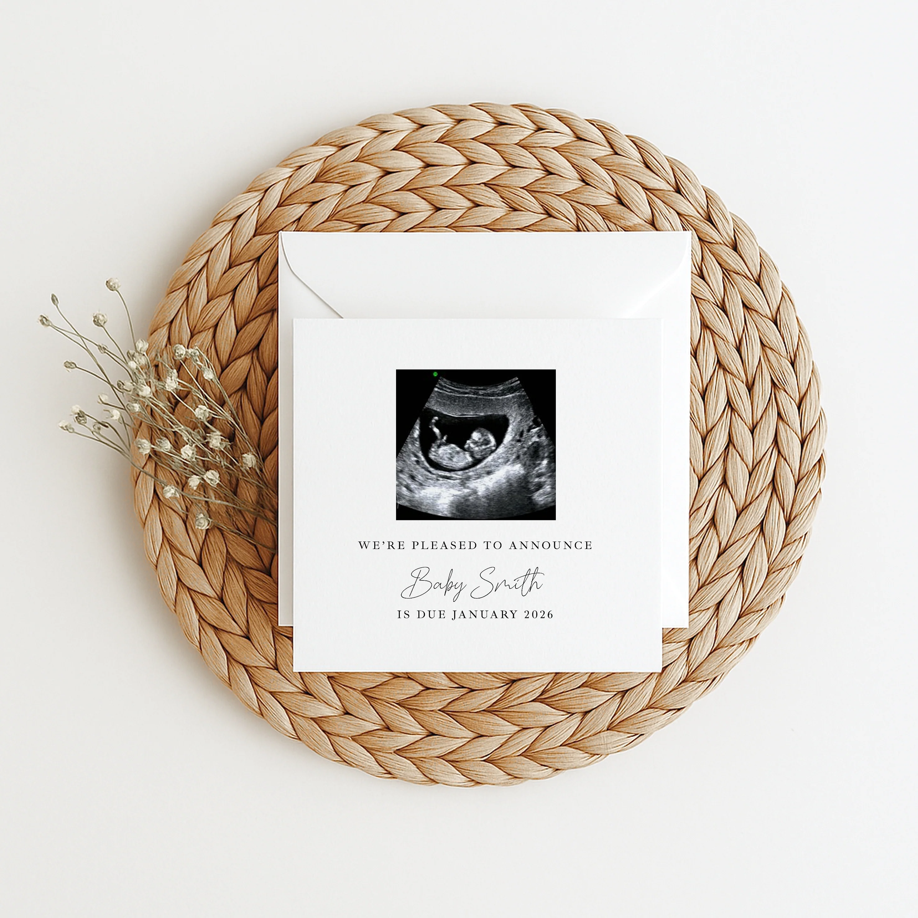 Personalised Scan Baby Announcement Card - Image 3