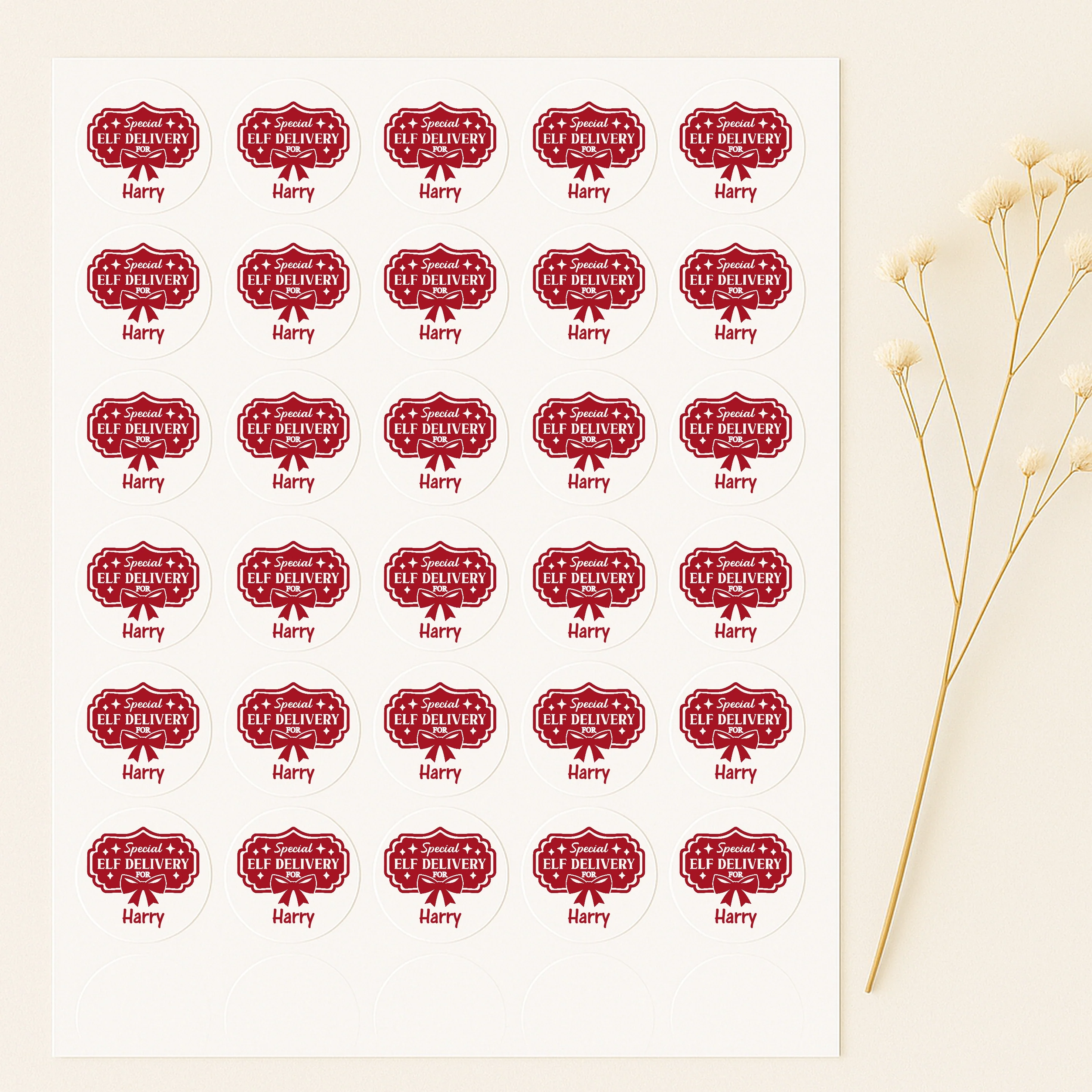 Personalised Special Elf Delivery Christmas Stickers - Image 3