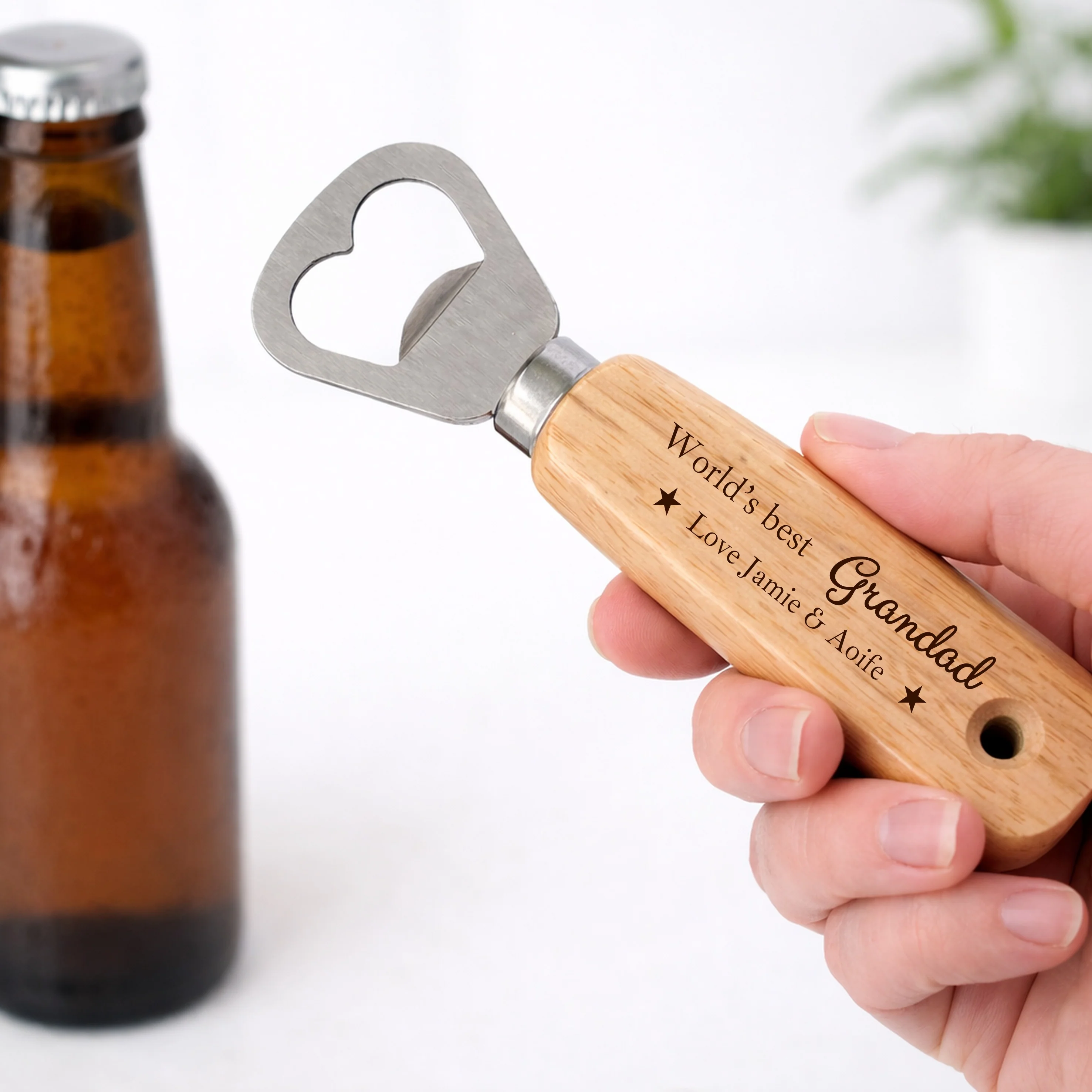 Personalised Stars Worlds Best Daddy Engraved Bottle Opener - Image 4