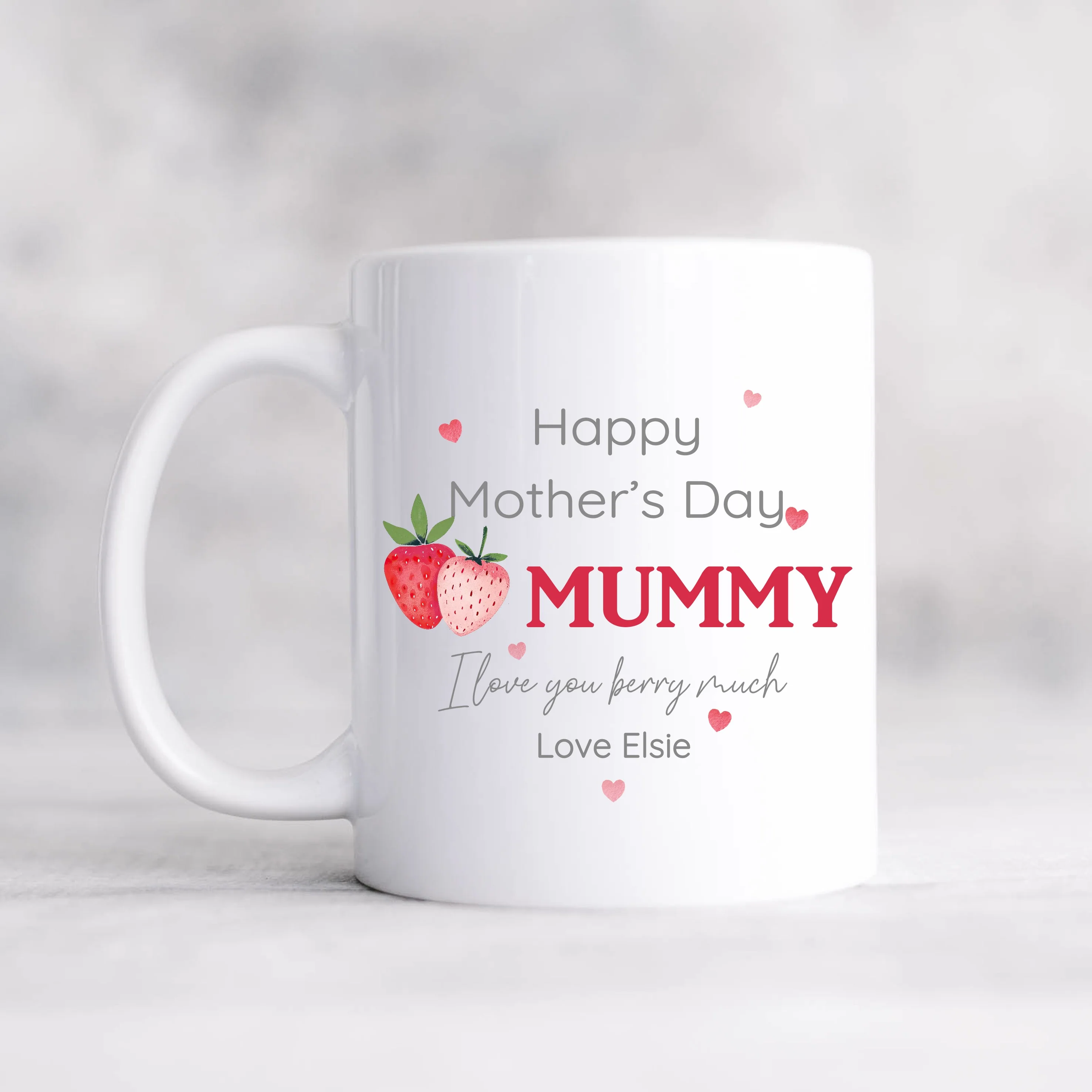 Personalised Strawberry Happy Mother's Day Mug - Image 3