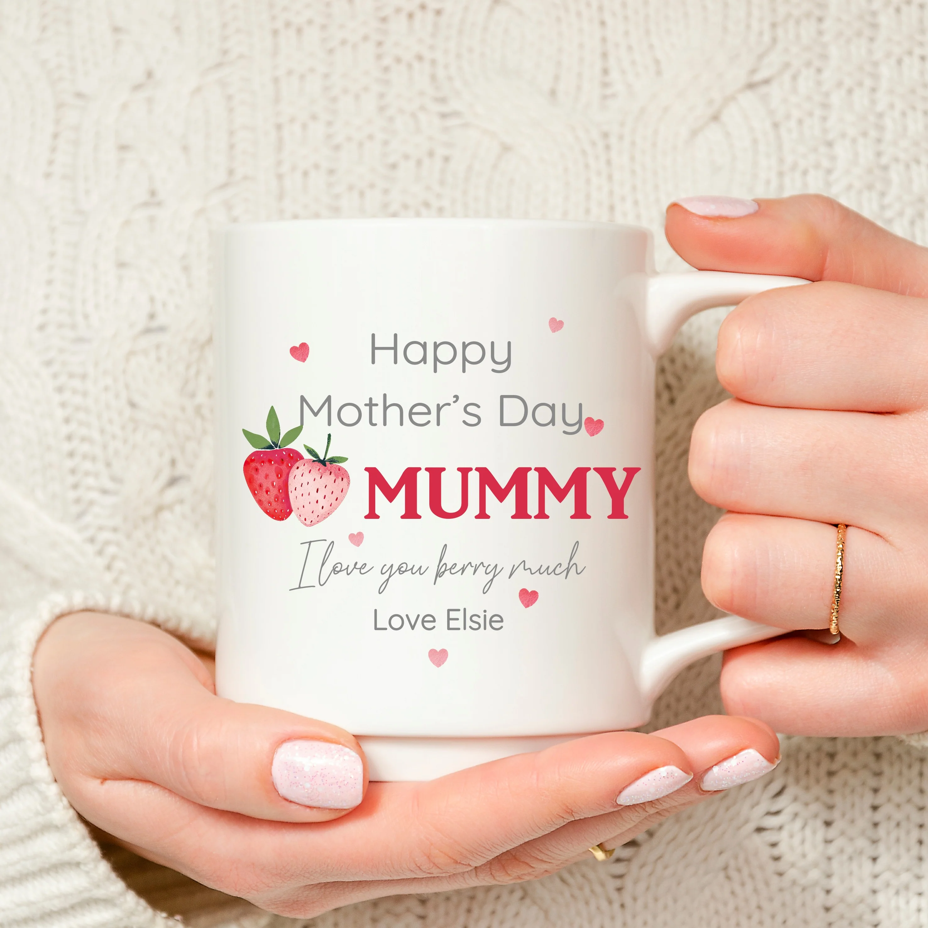 Personalised Strawberry Happy Mother's Day Mug - Image 4