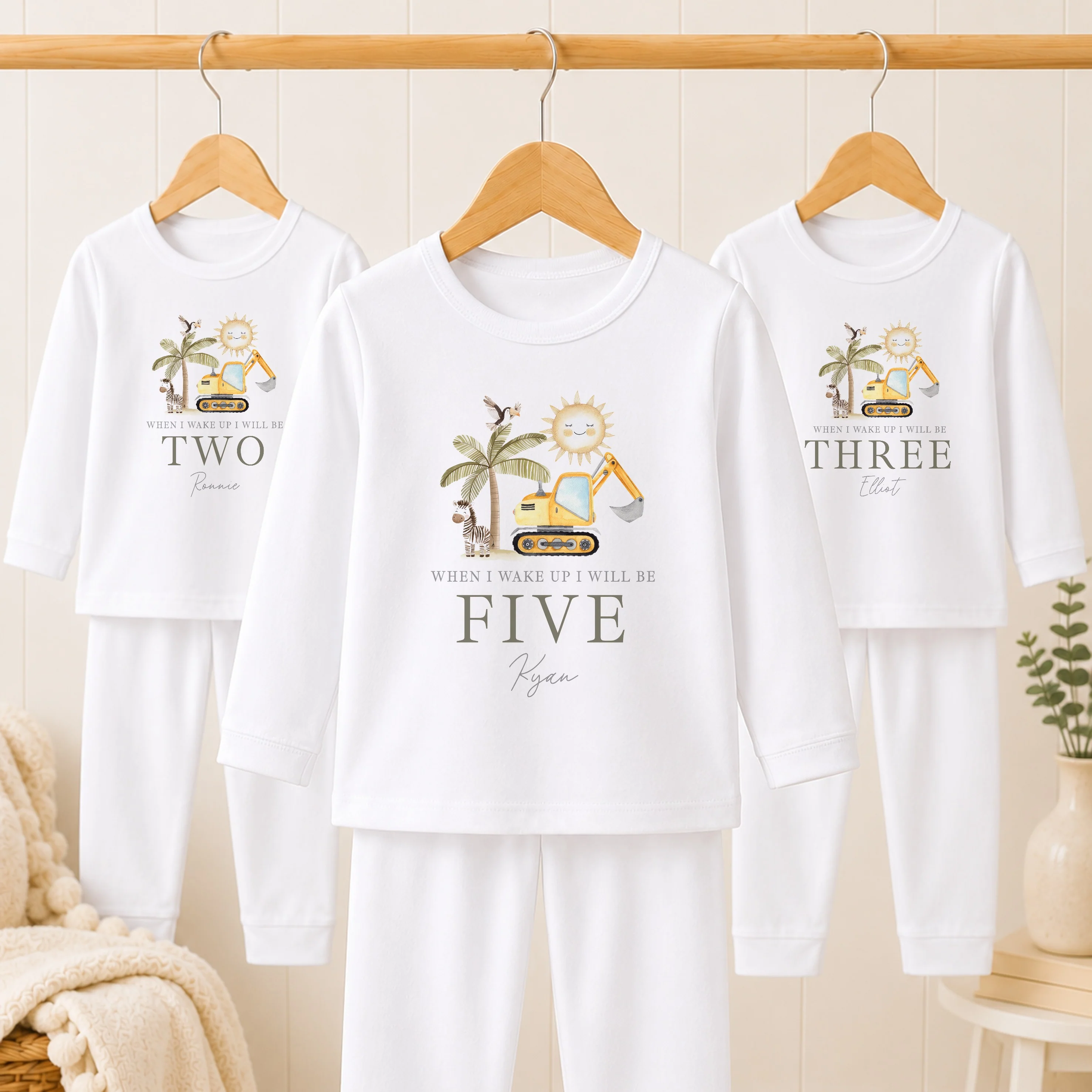 Personalised Sun Digger Any Age Birthday Pyjamas - Image 4