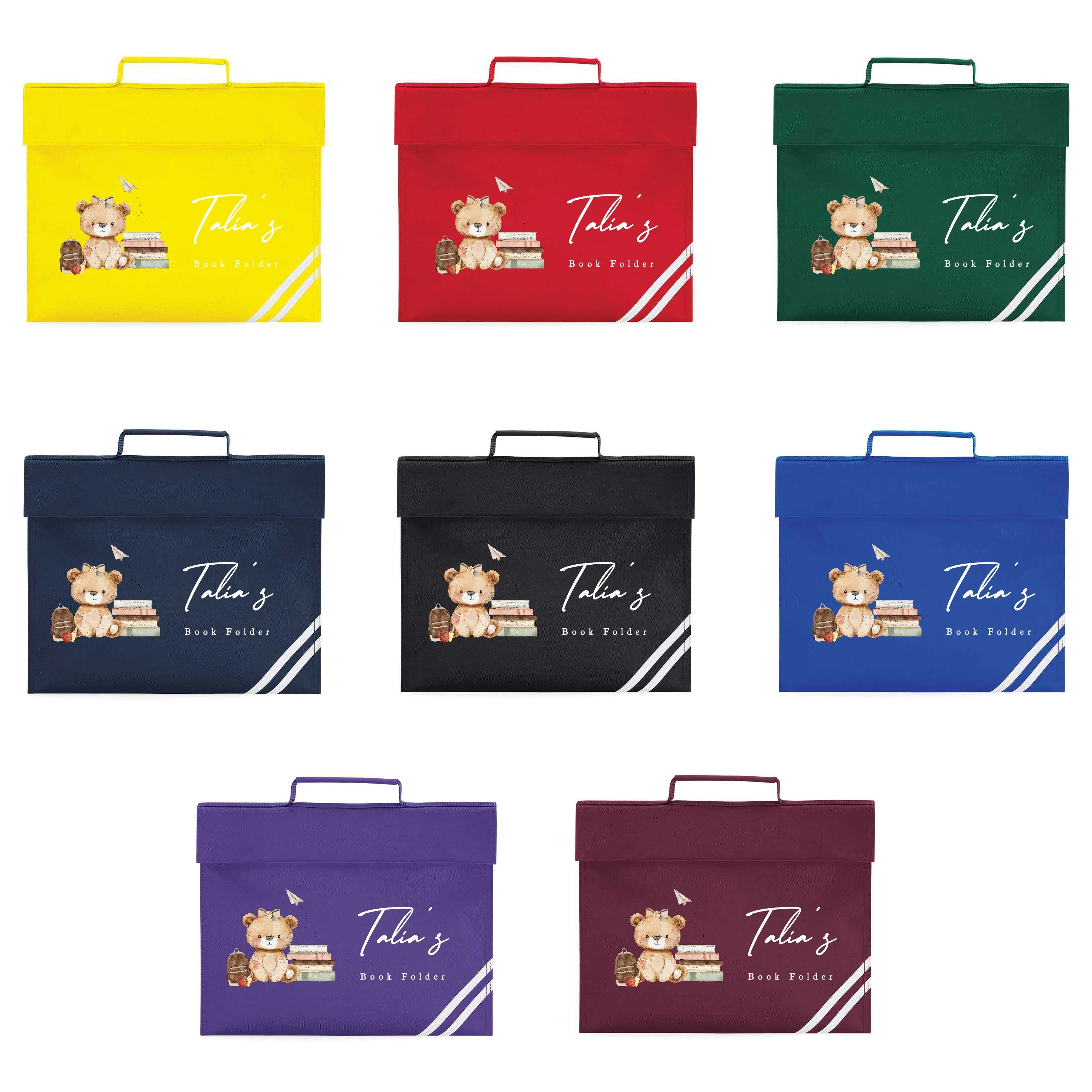 Personalised Teddy Girls Bookbag - Image 6