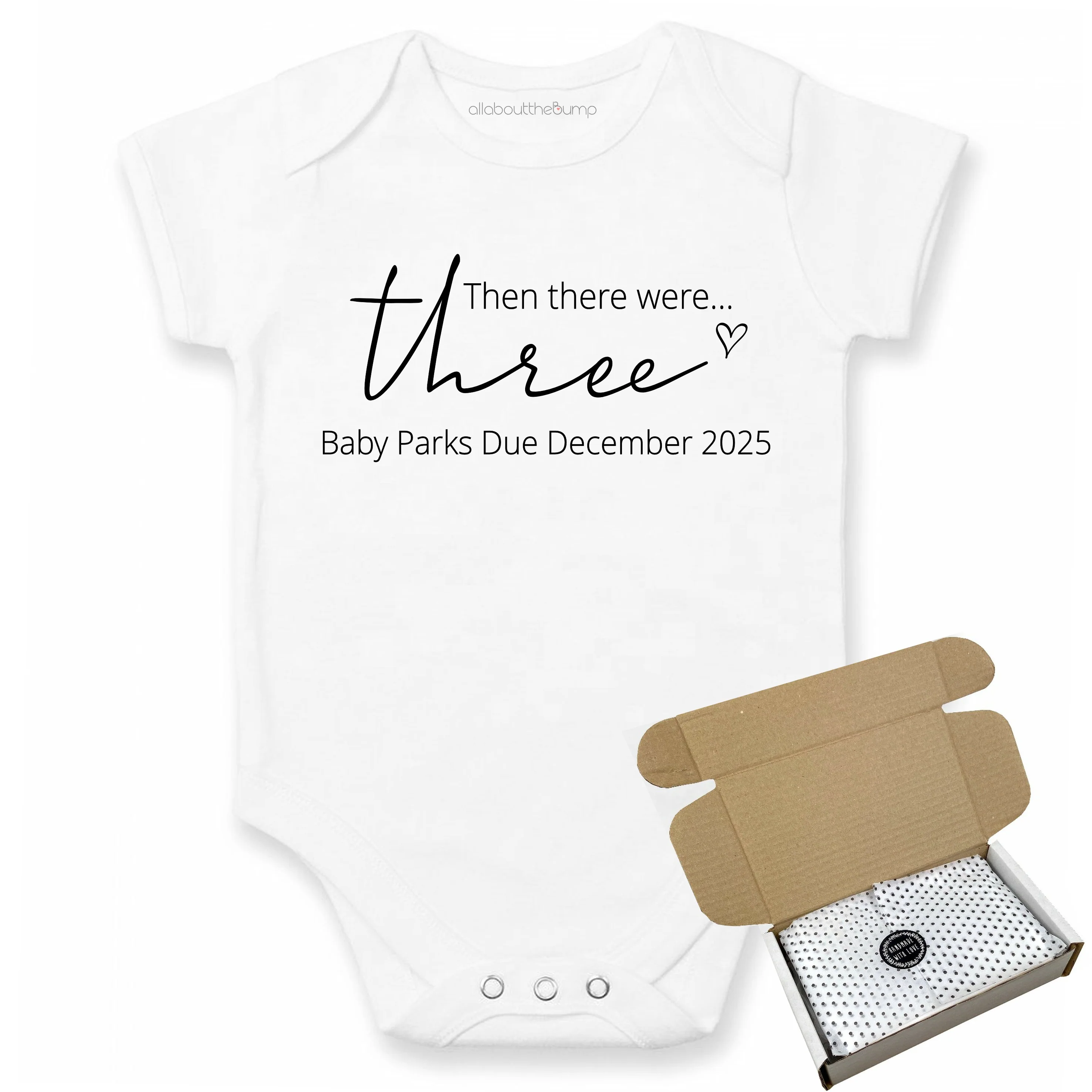 Personalised Then There Were Tree Baby Announcement Vest - Image 3
