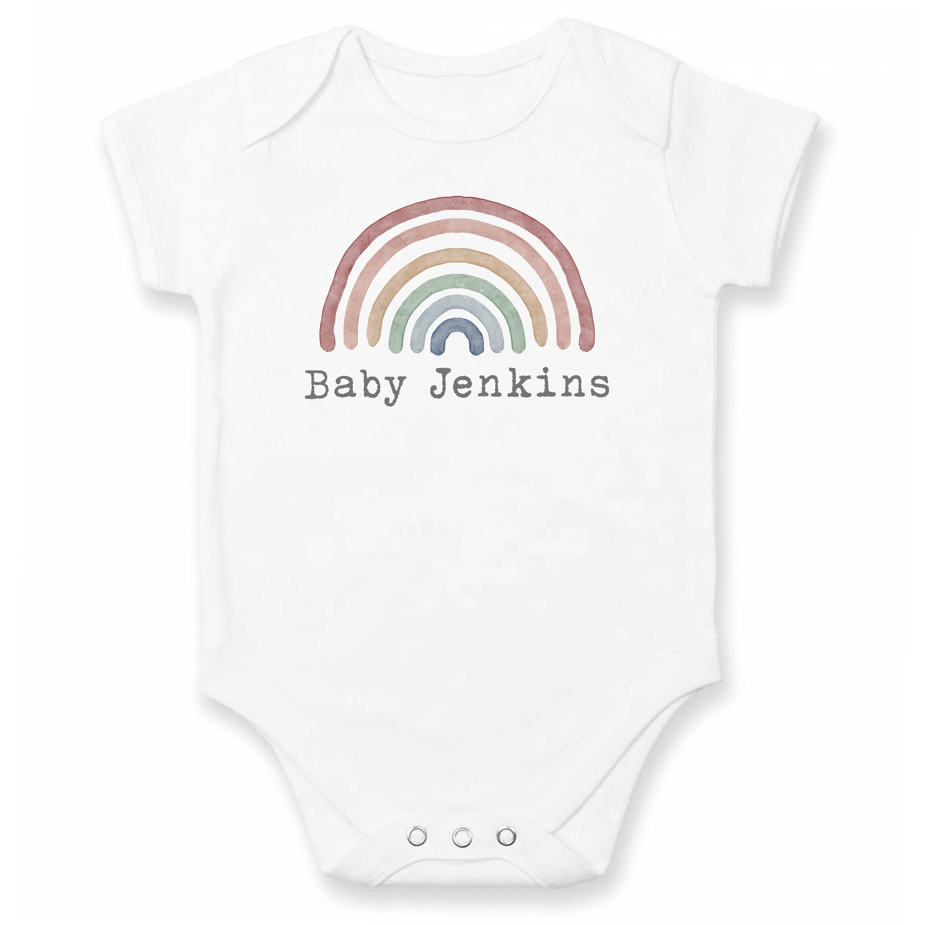 Personalised Unisex Rainbow Baby Clothing Optional Hamper Gift Set - Image 4