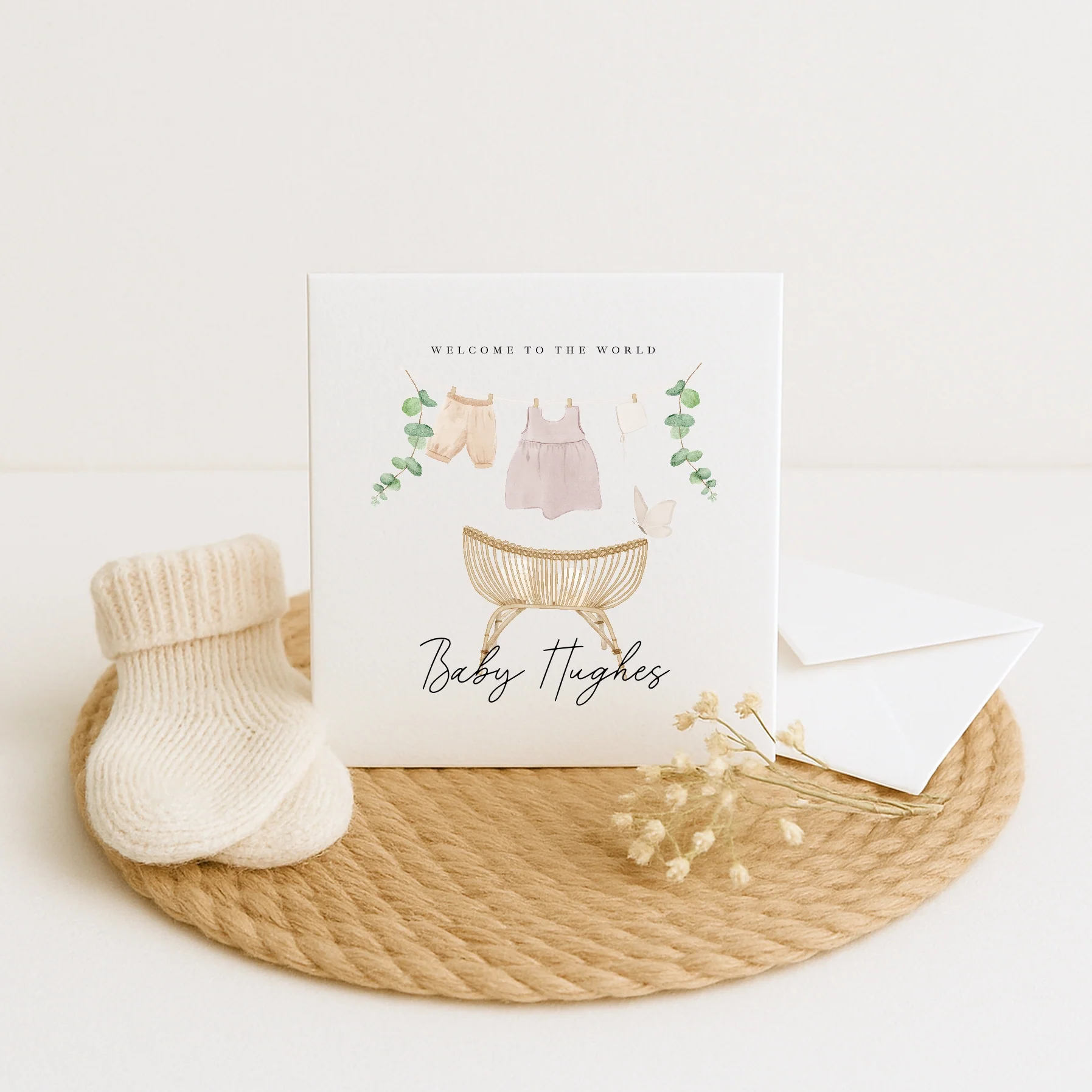 Personalised Welcome to the World Baby Shower Card - Image 3