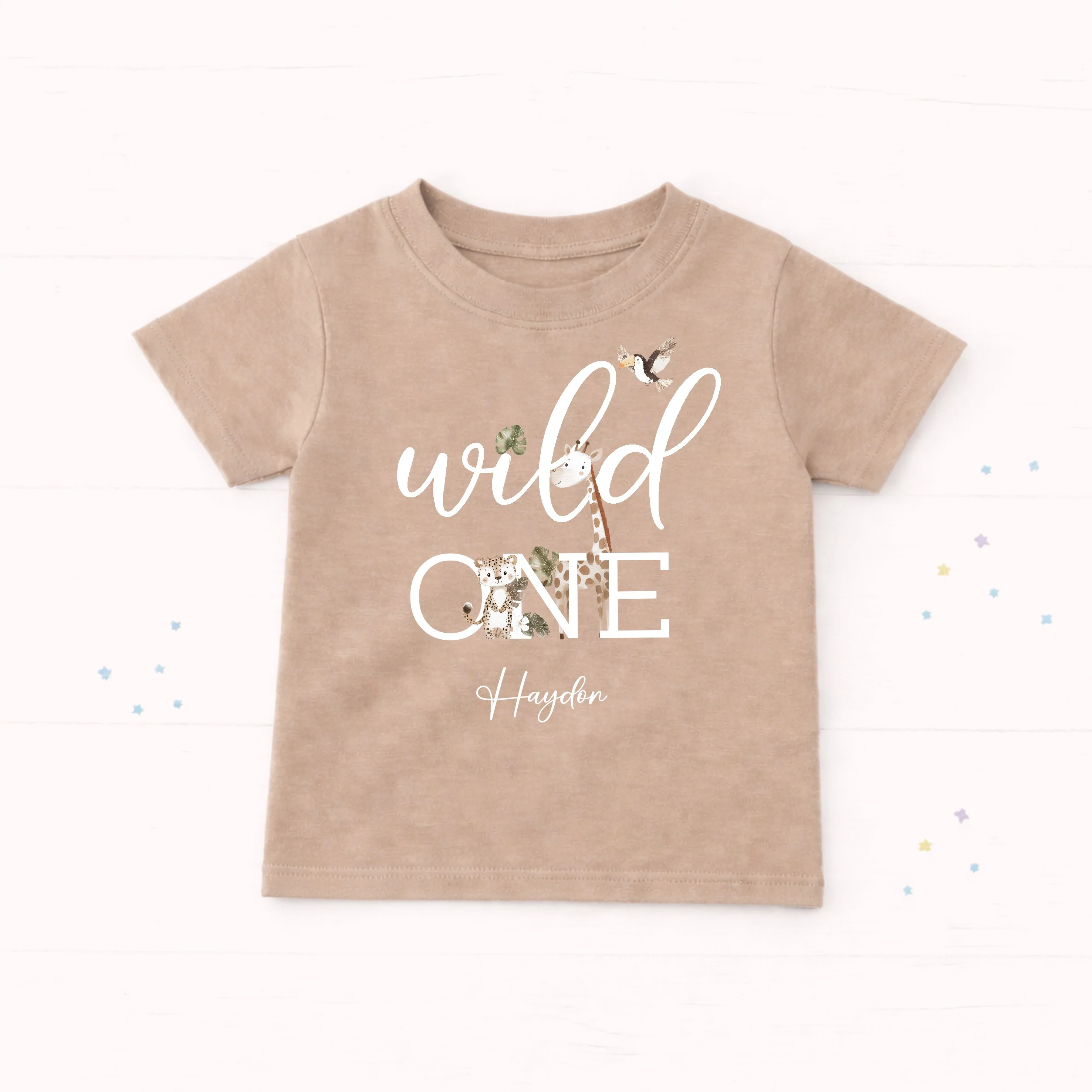 Personalised Wild One Safari First Birthday T-Shirt - Image 3