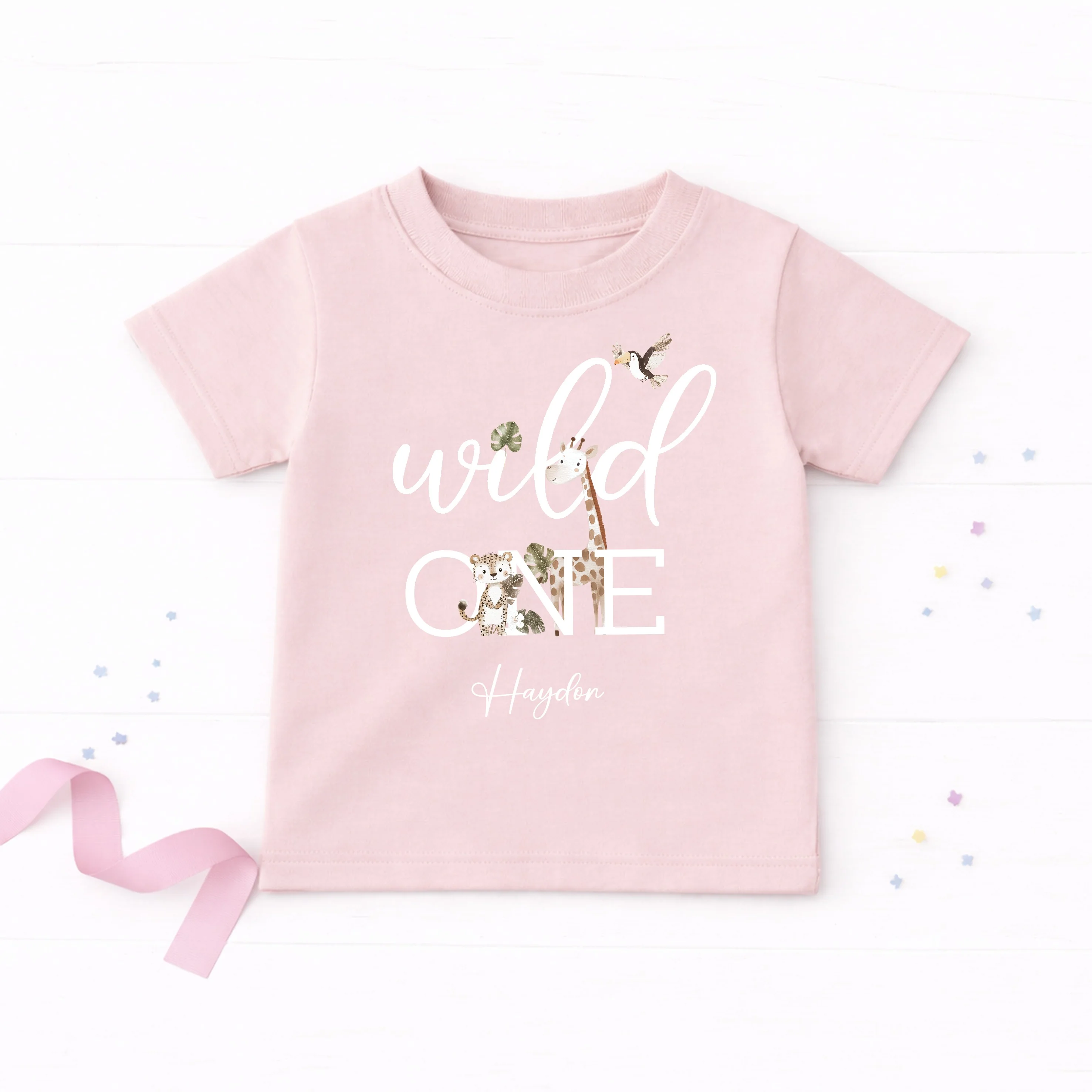 Personalised Wild One Safari First Birthday T-Shirt - Image 5