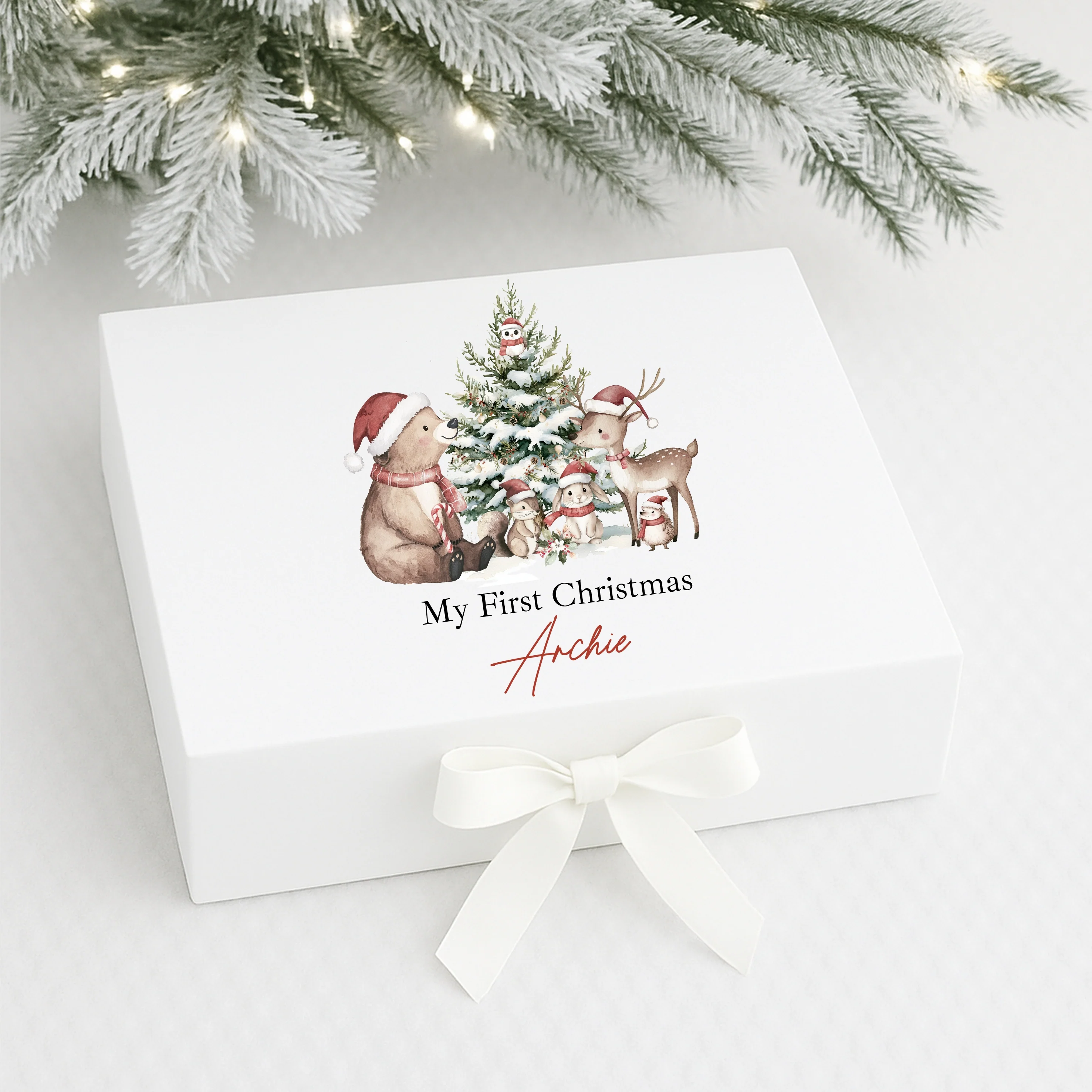 Personalised Woodlands Bear Christmas Eve Box - Image 3