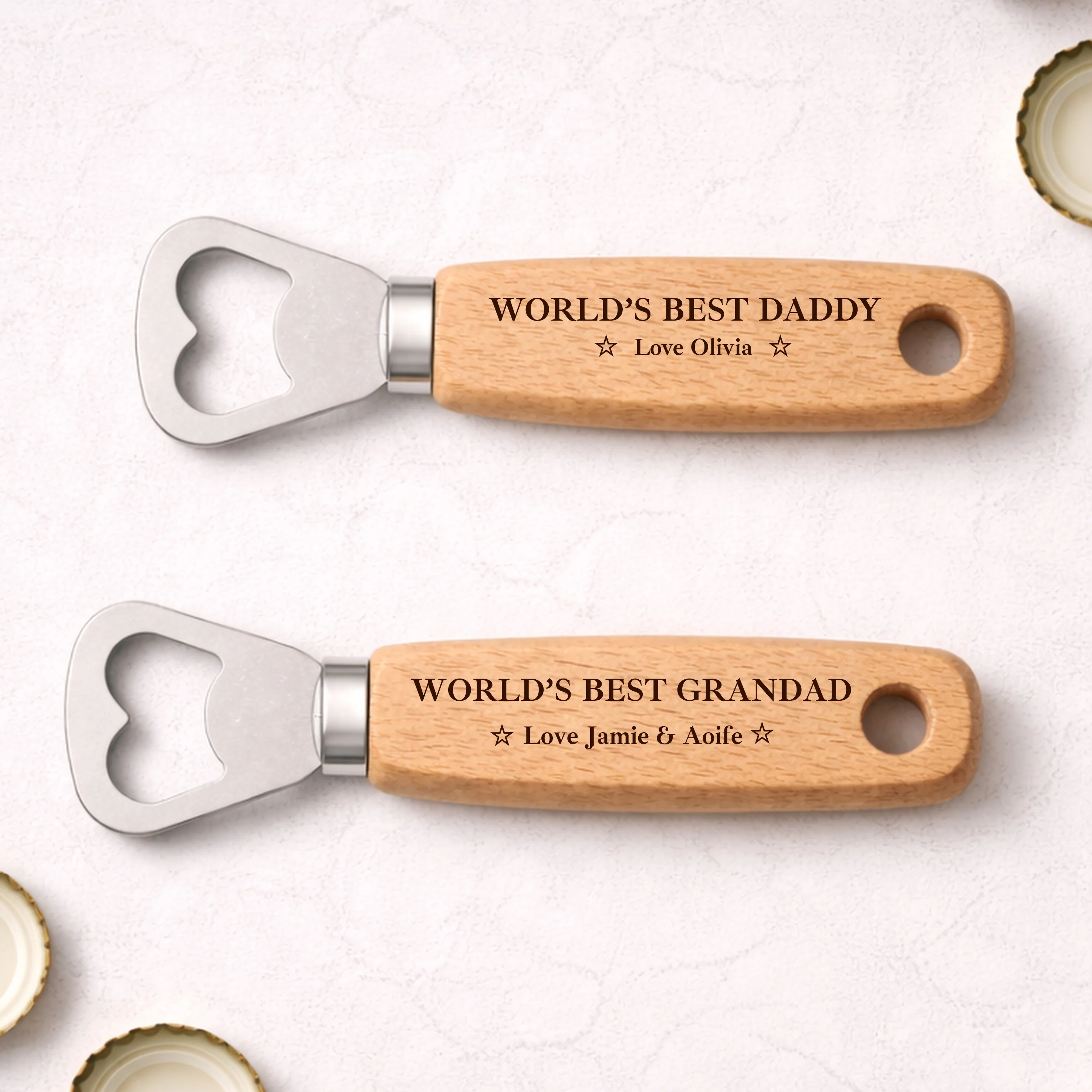 Personalised Worlds Best Daddy Father's Day Engraved Bottle Opener - Image 4
